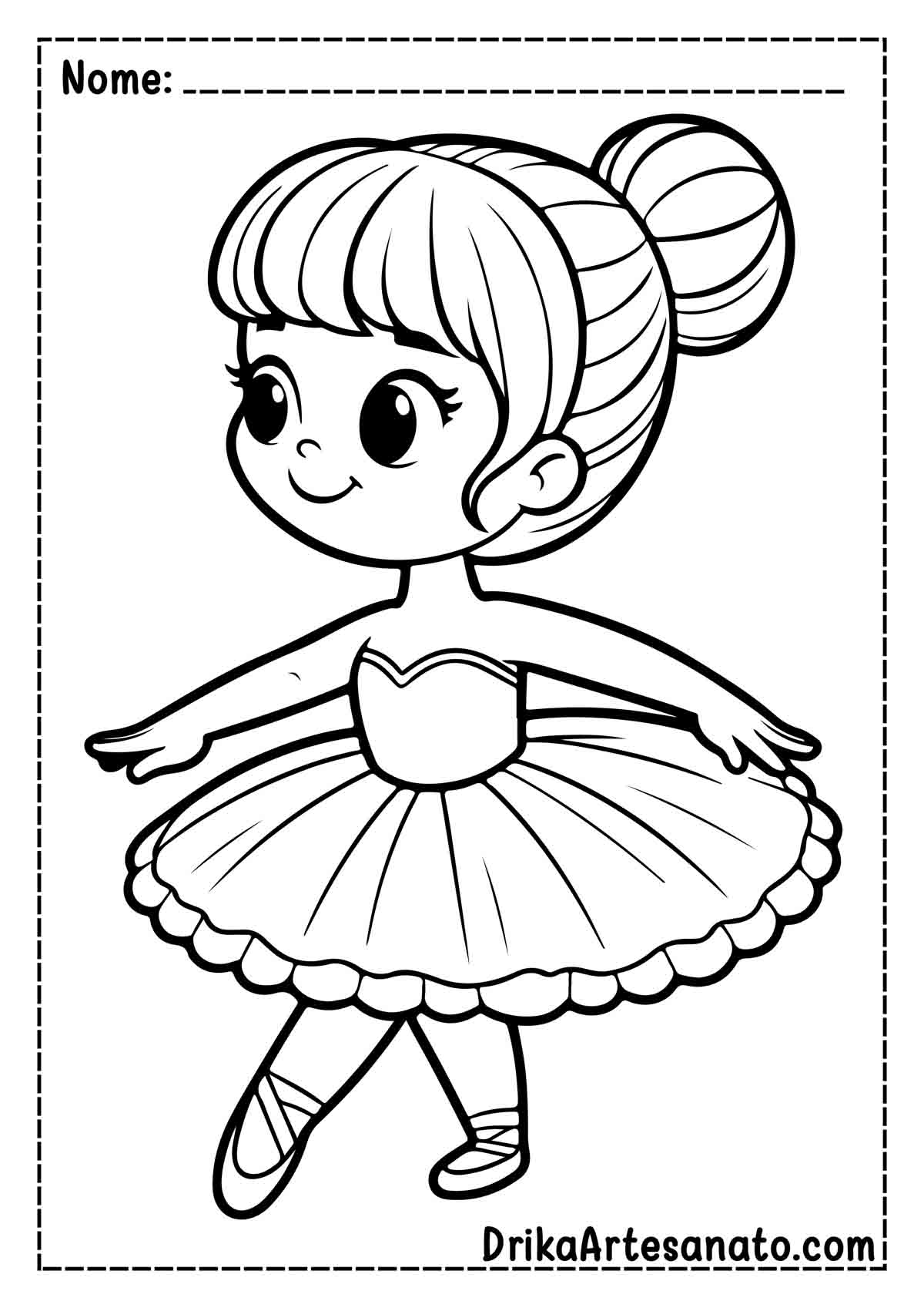 Desenho de Bailarina para Colorir Grande