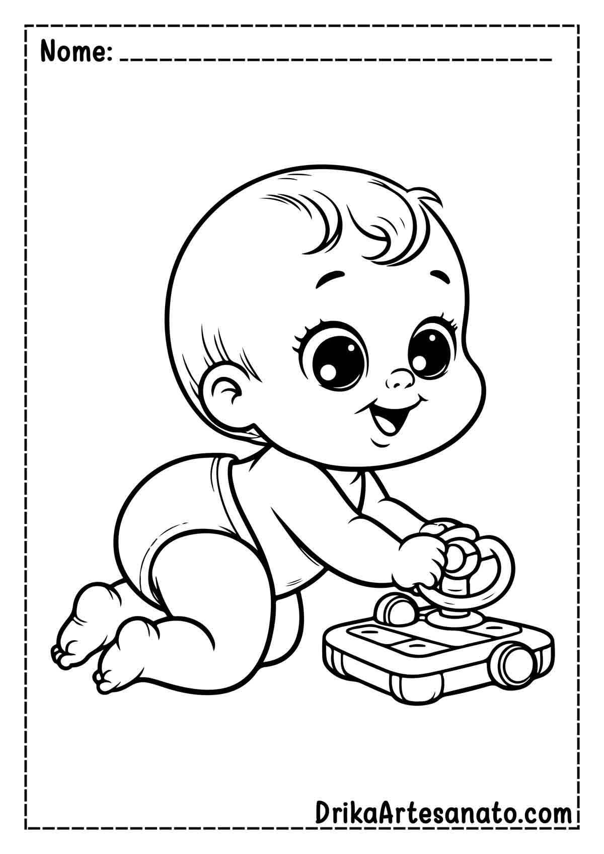 Desenho de Bebê Infantil para Colorir