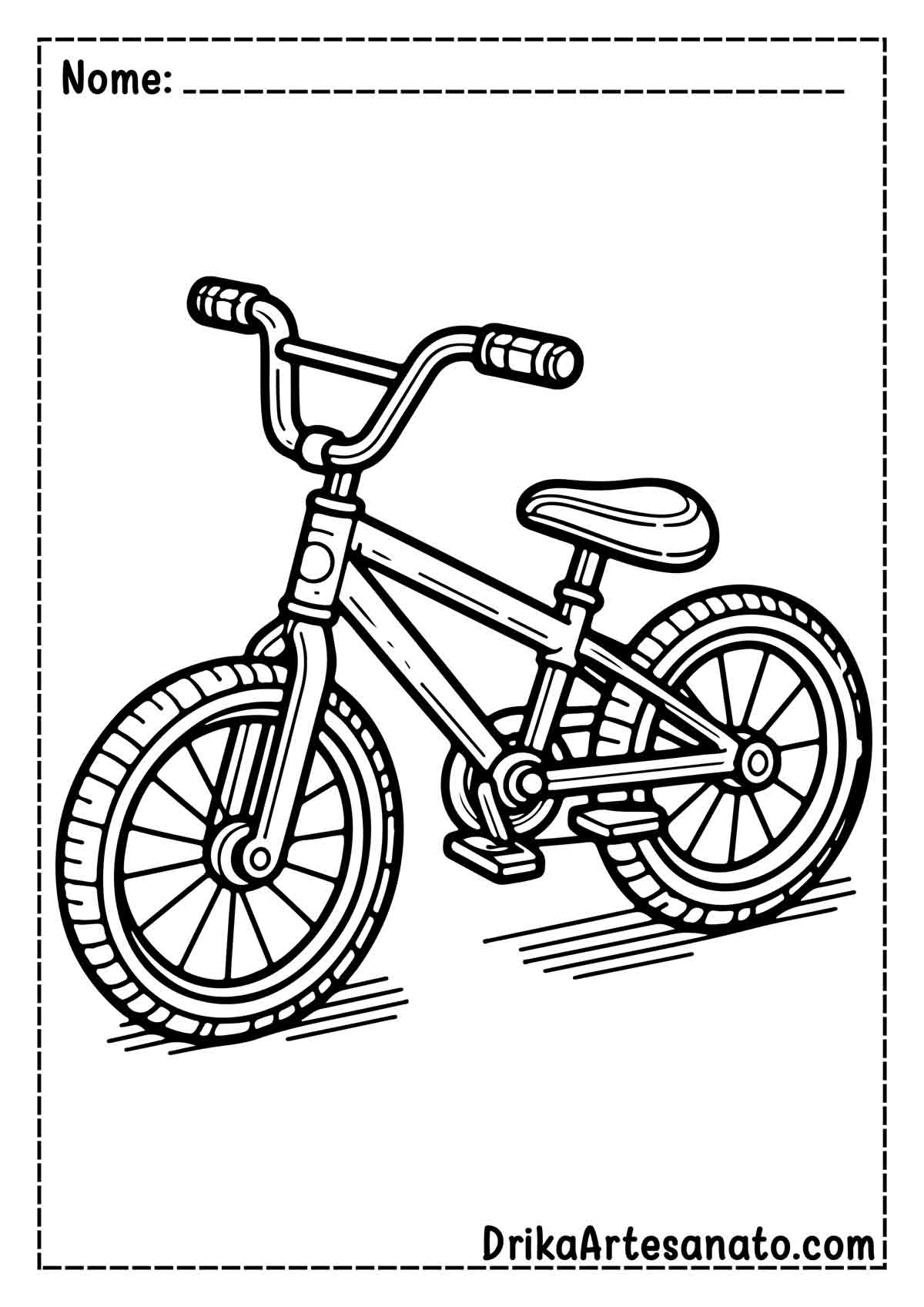 Desenho de Bicicleta para Colorir