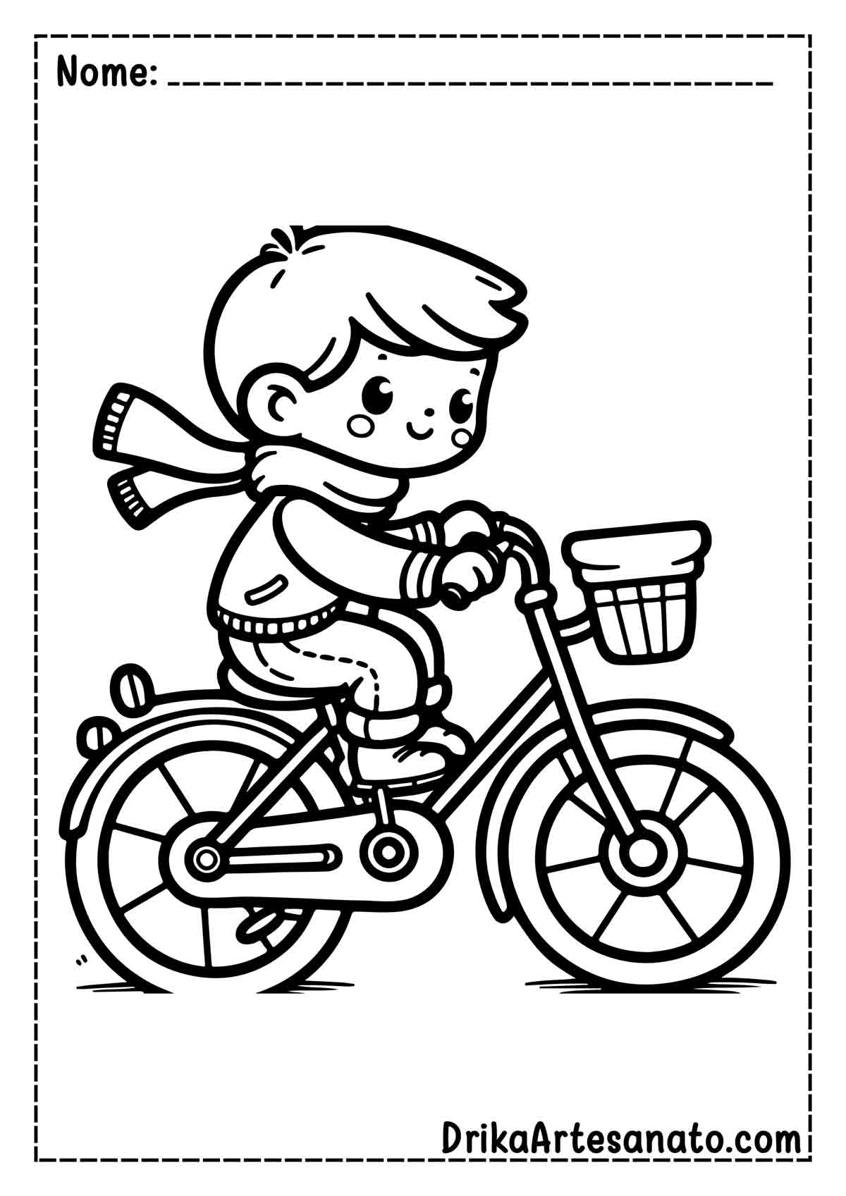 Desenho de Bicicleta para Colorir