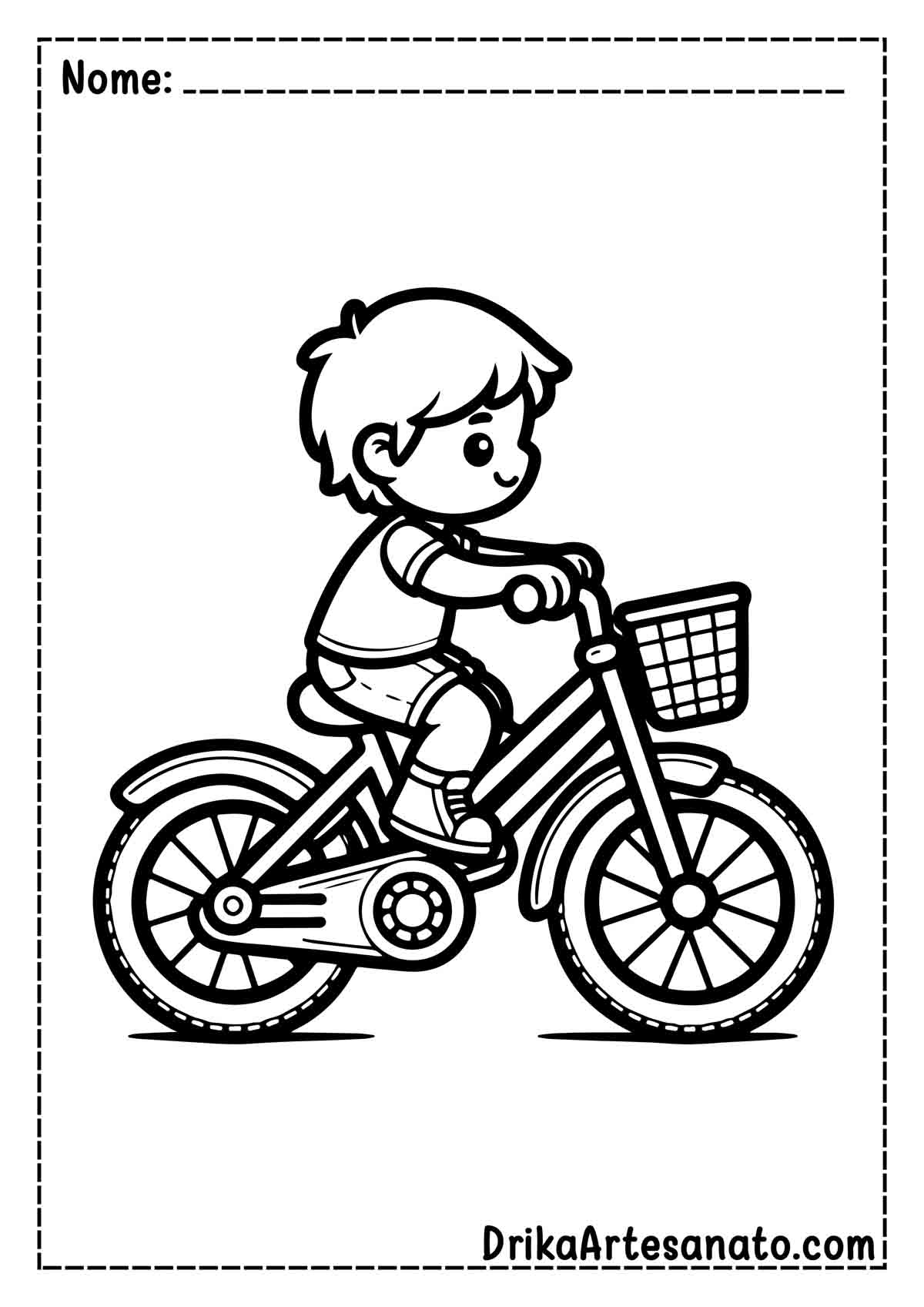 Desenho de Bicicleta Infantil para Imprimir