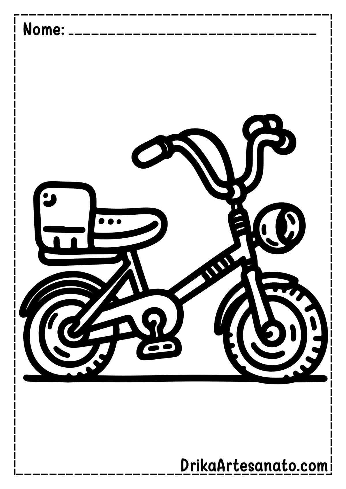 Desenho de Bicicleta Fácil para Imprimir