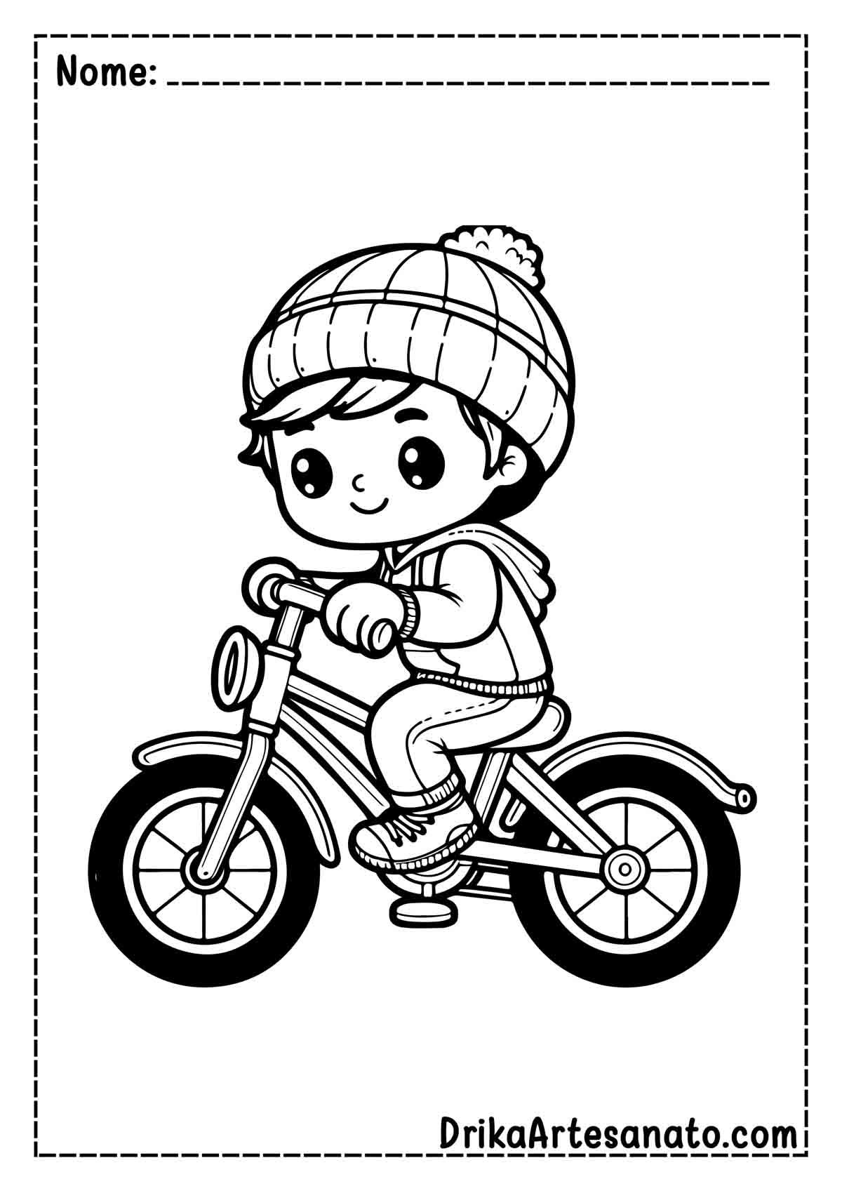 Desenho de Bicicleta Infantil para Colorir