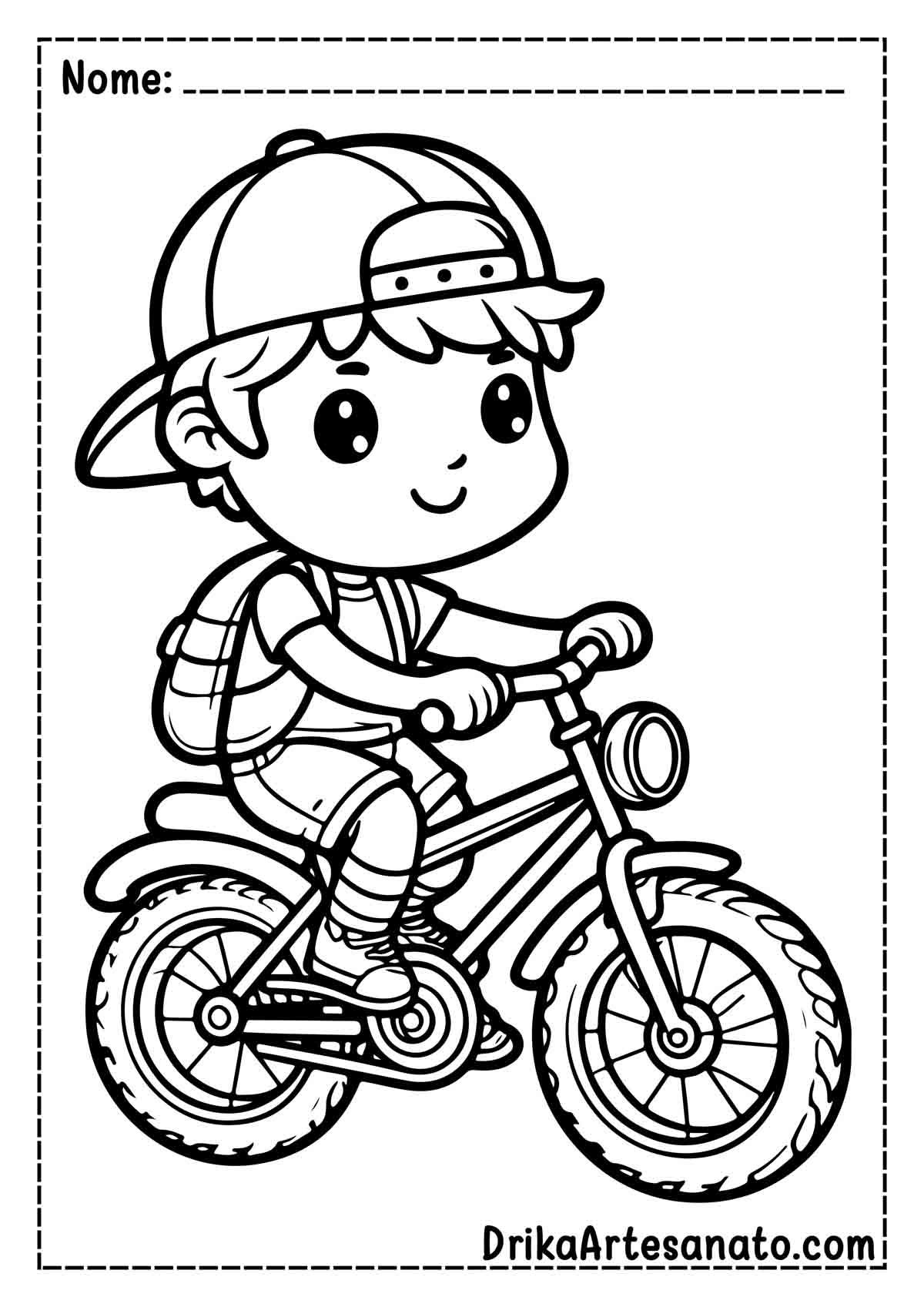 Desenho de Bicicleta para Colorir