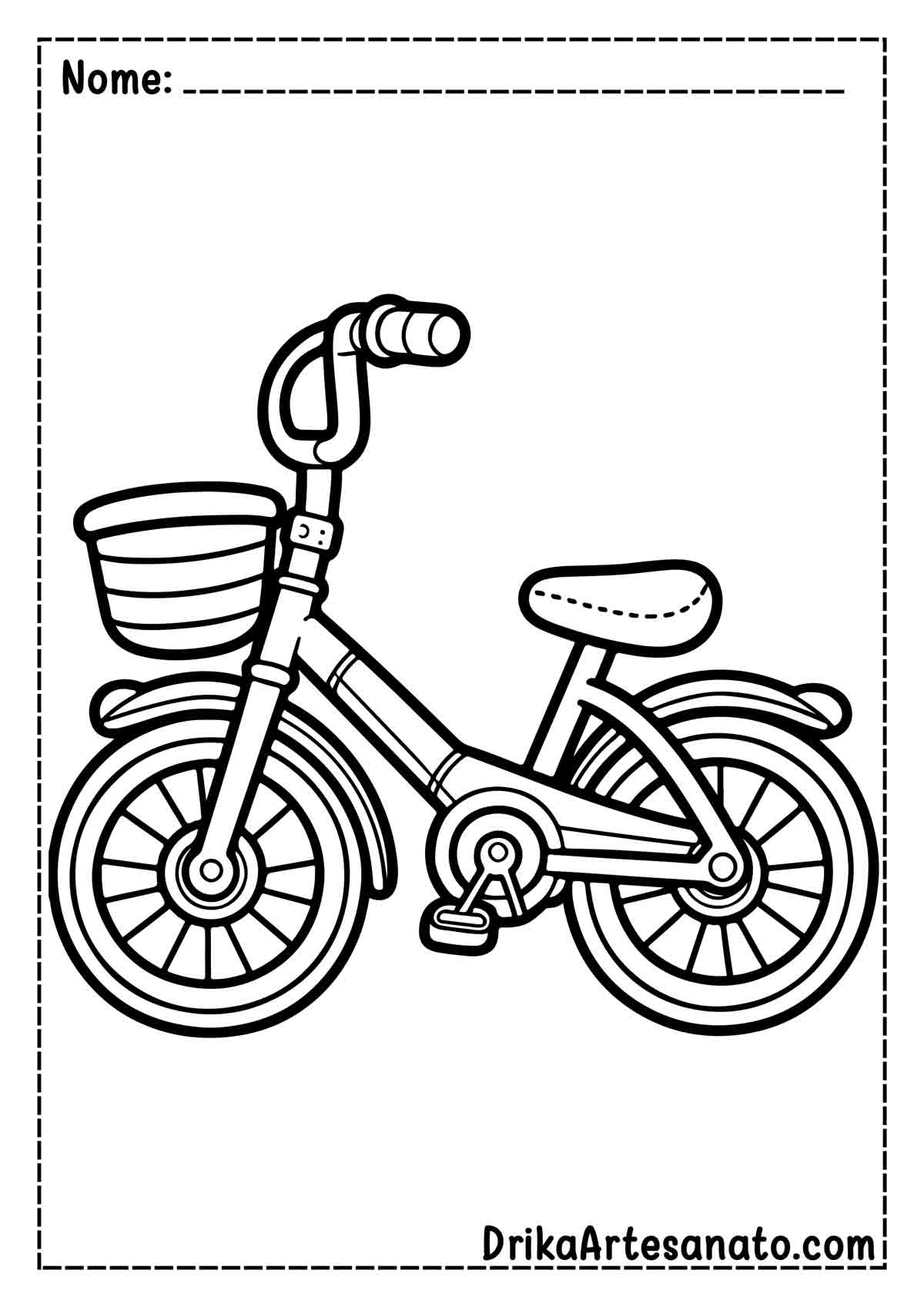 Desenho de Bicicleta para Imprimir