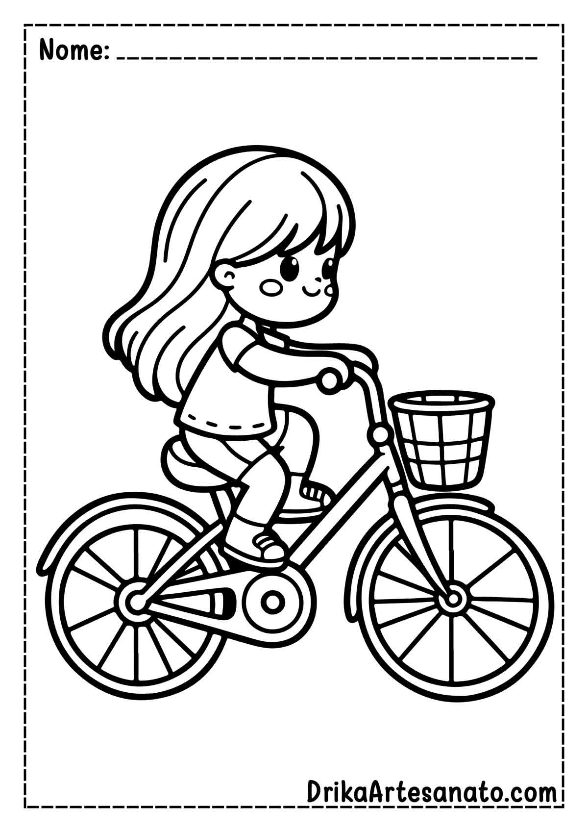 Desenho de Bicicleta Infantil para Imprimir