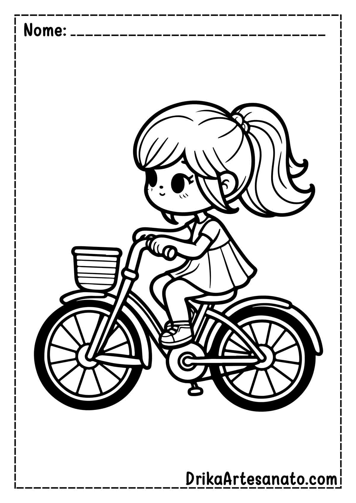 Desenho de Bicicleta para Colorir