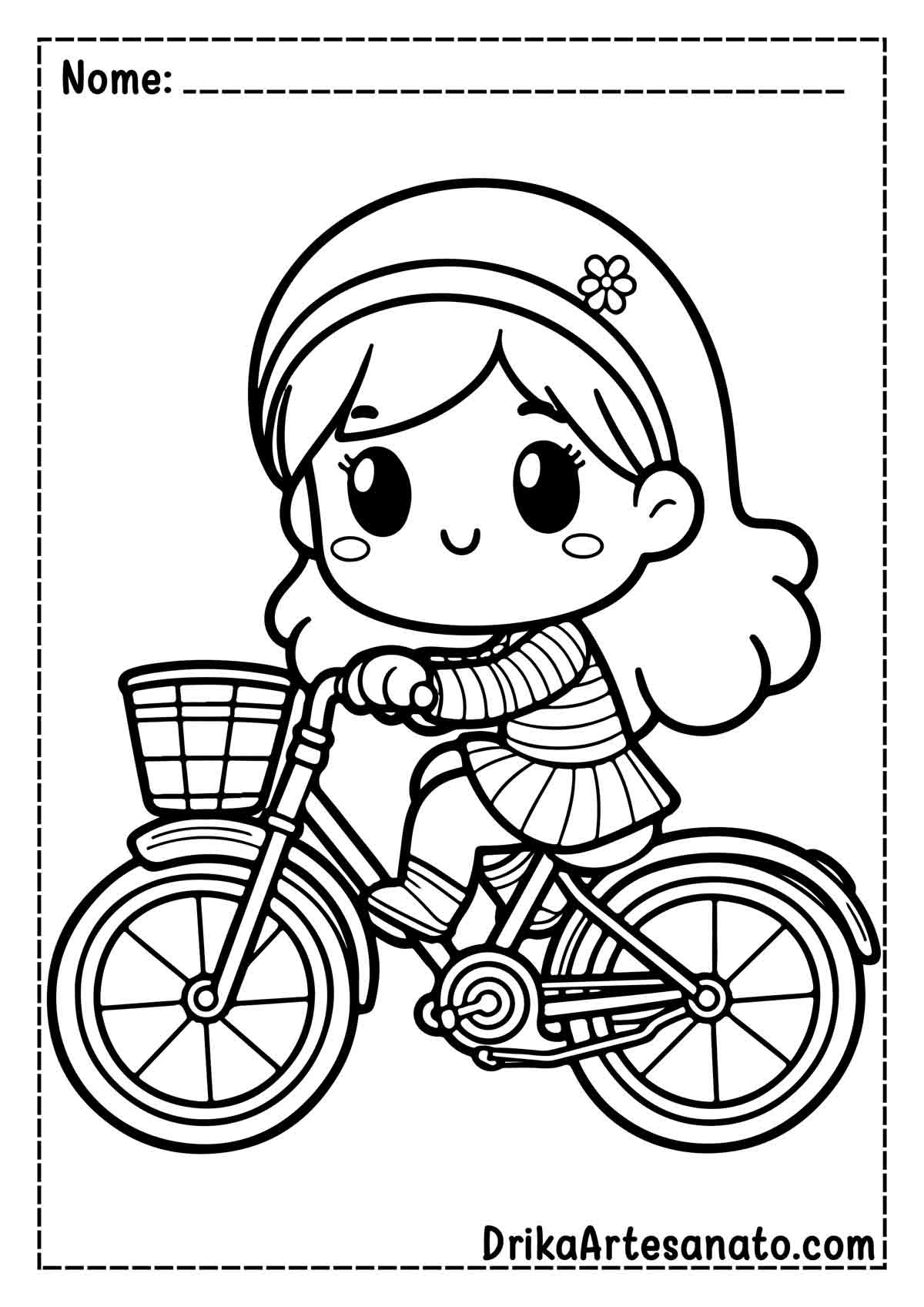 Desenho de Bicicleta para Pintar