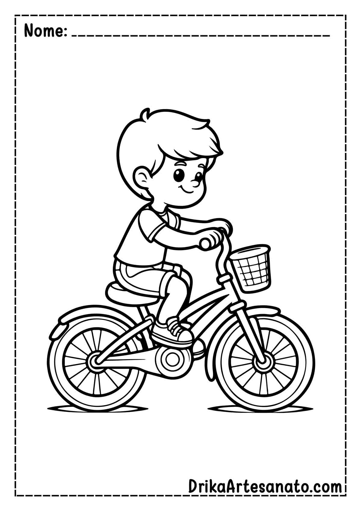 Desenho de Bicicleta para Colorir