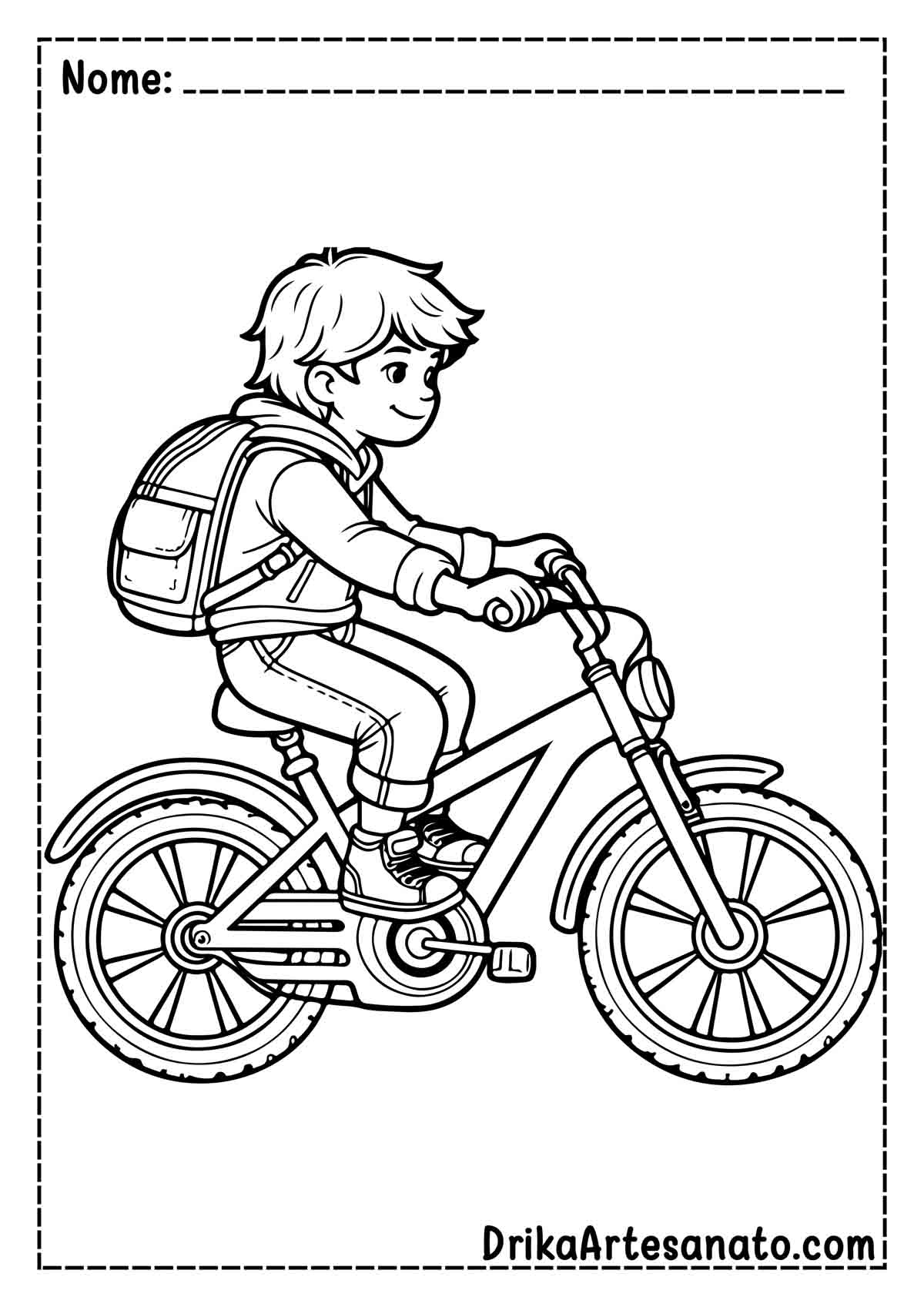 Desenho de Bicicleta para Colorir