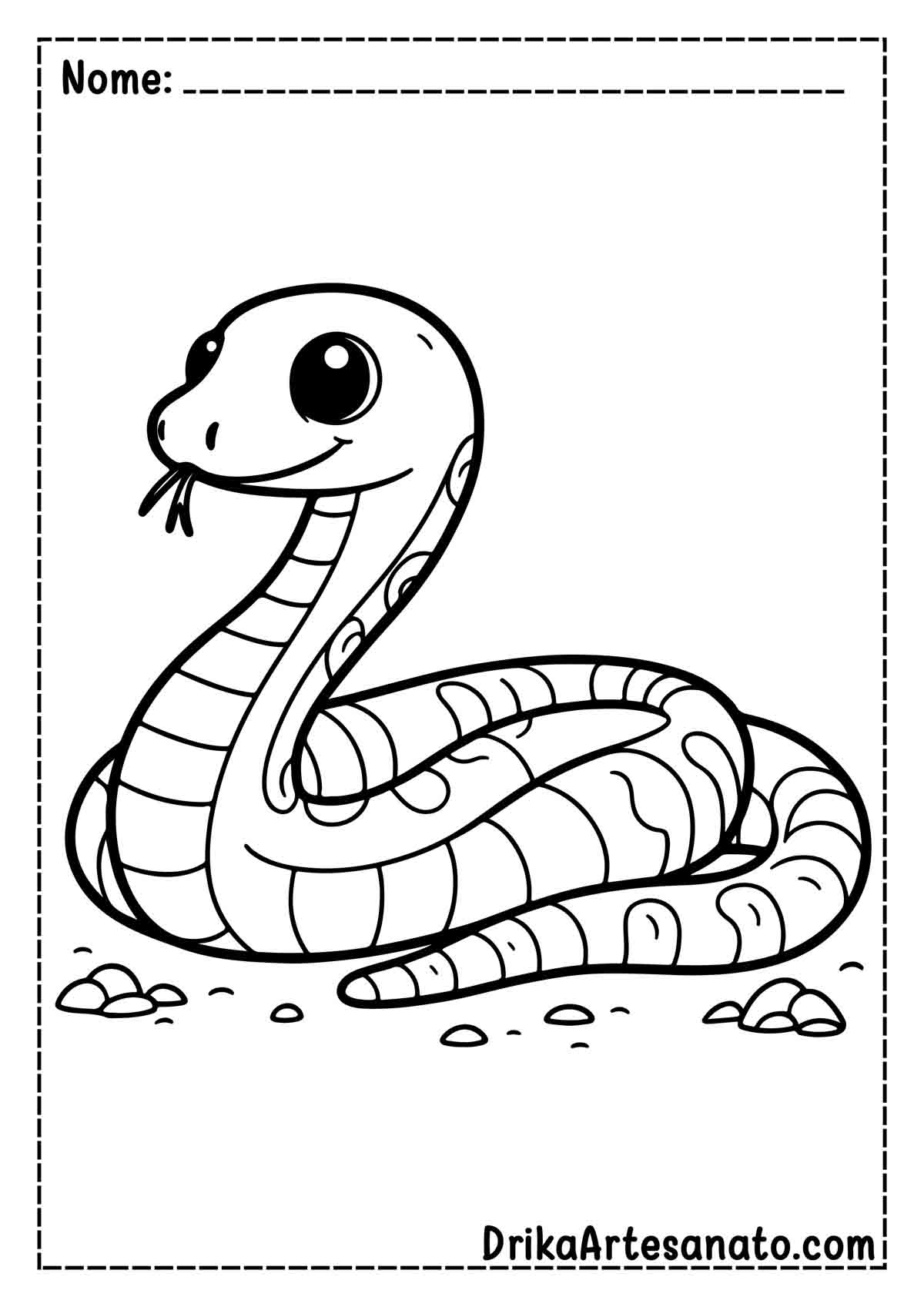 Desenho de Cobra Fácil para Pintar