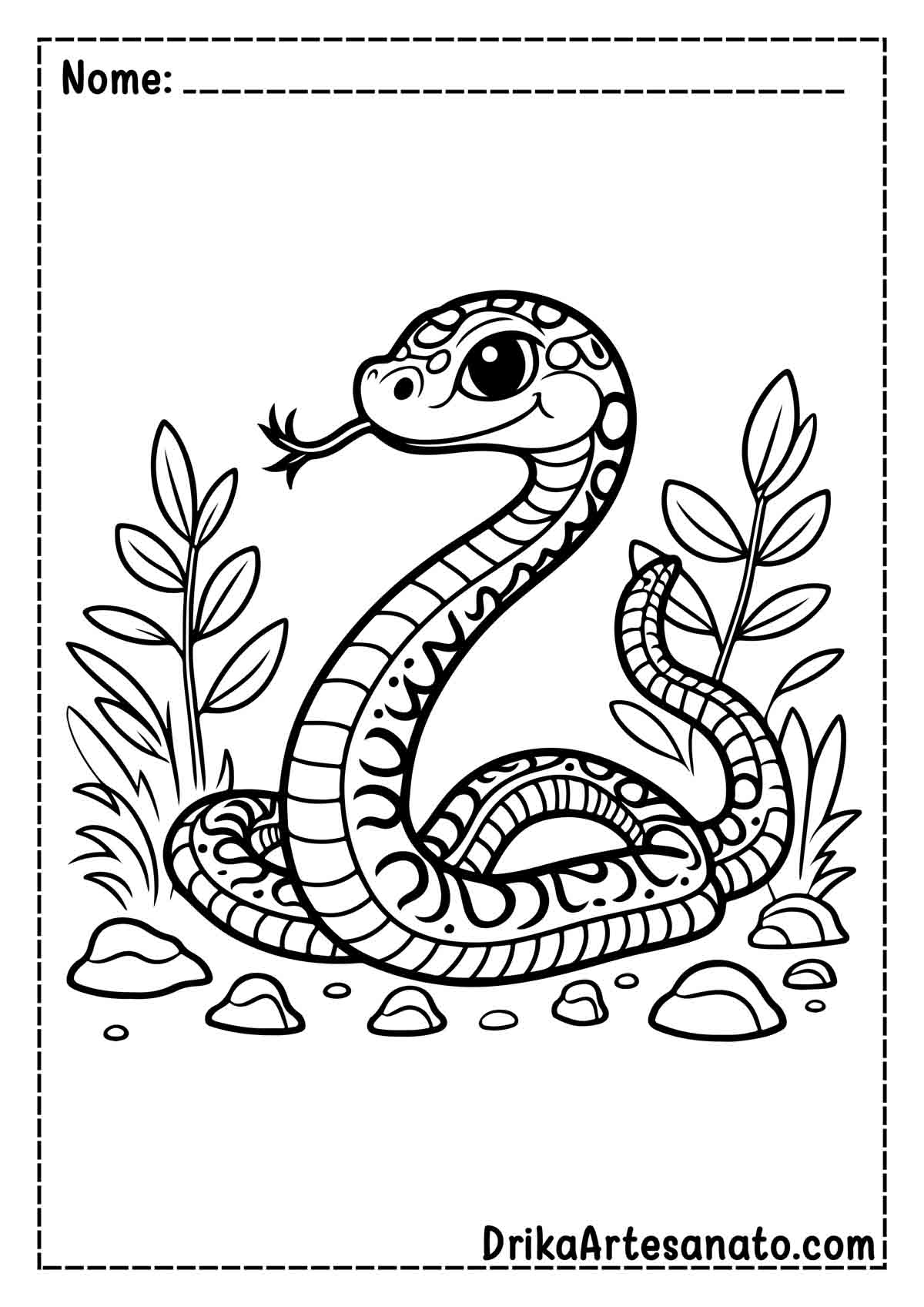 Desenho de Cobra para Imprimir