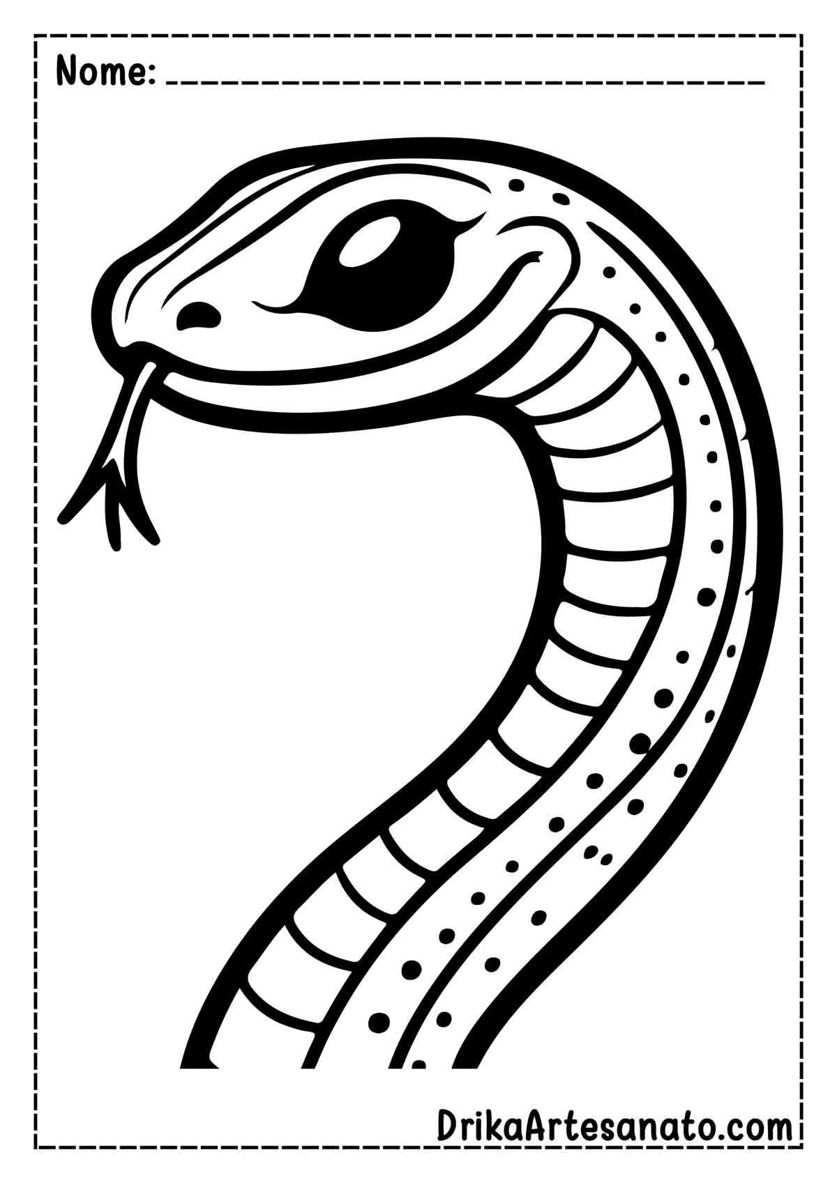 Desenho de Cobra para Colorir