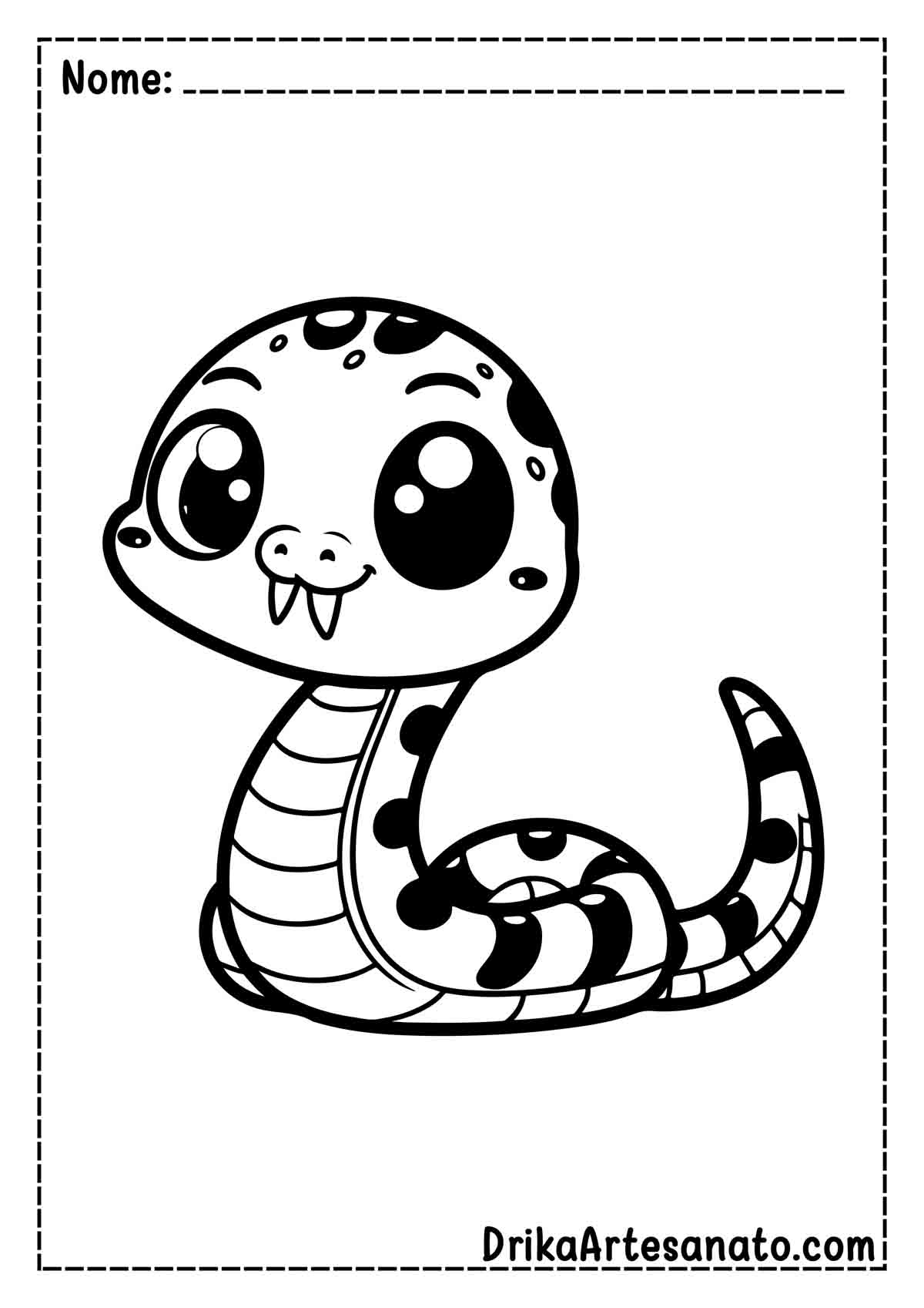 Desenho de Cobra para Colorir