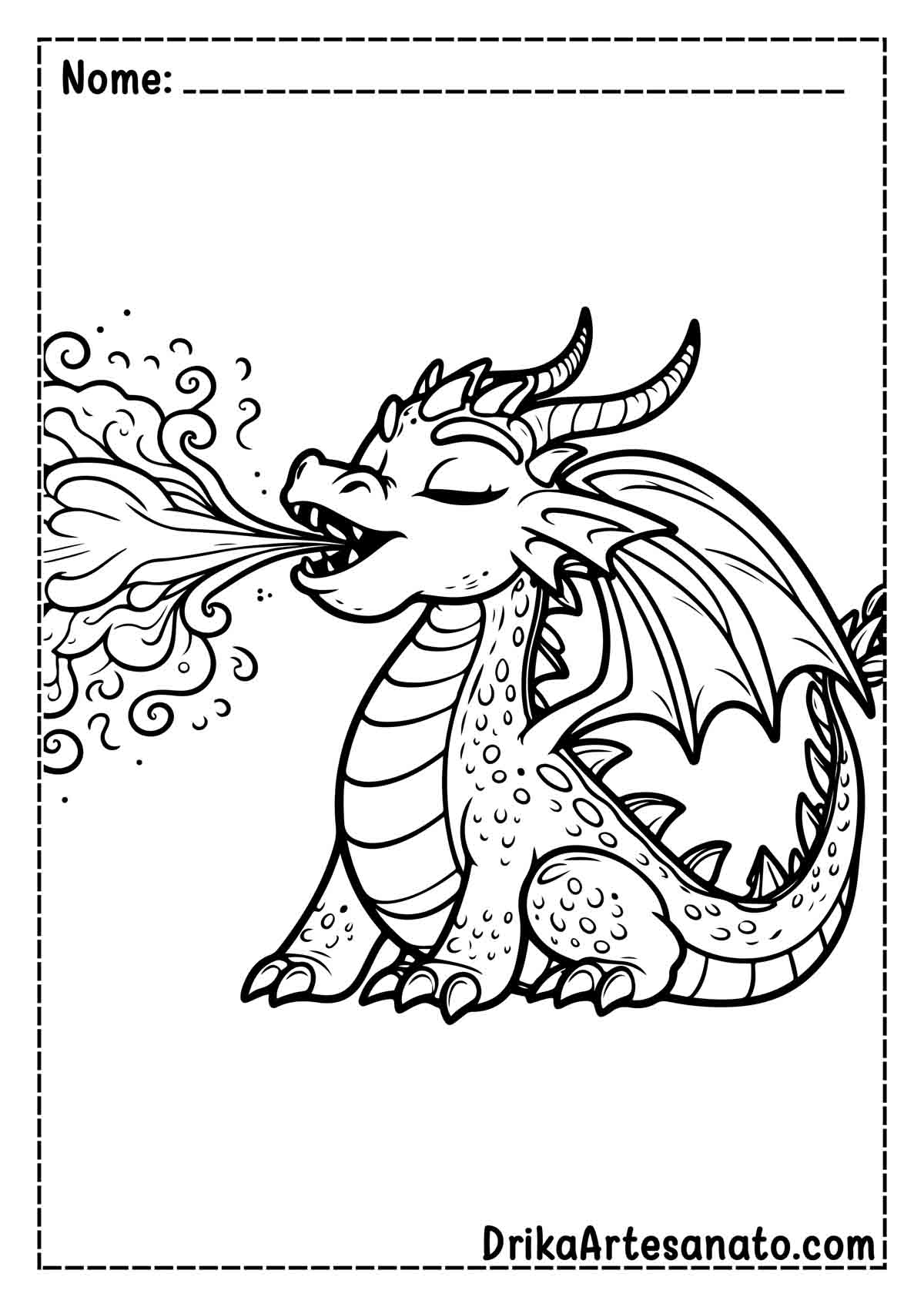 Desenho de Dragão para Colorir