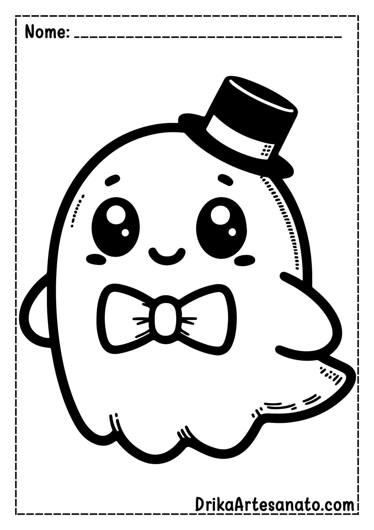 Desenho de Fantasma para Colorir