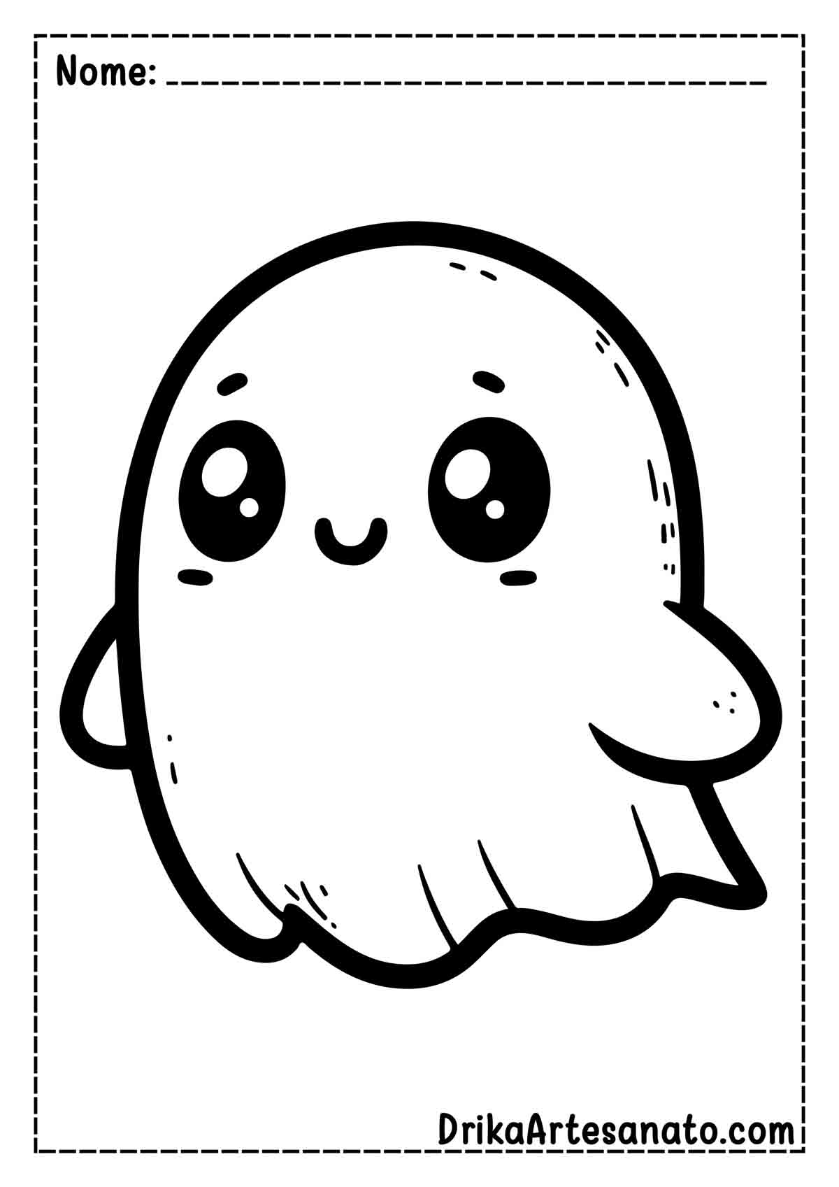 Desenho de Fantasma para Imprimir