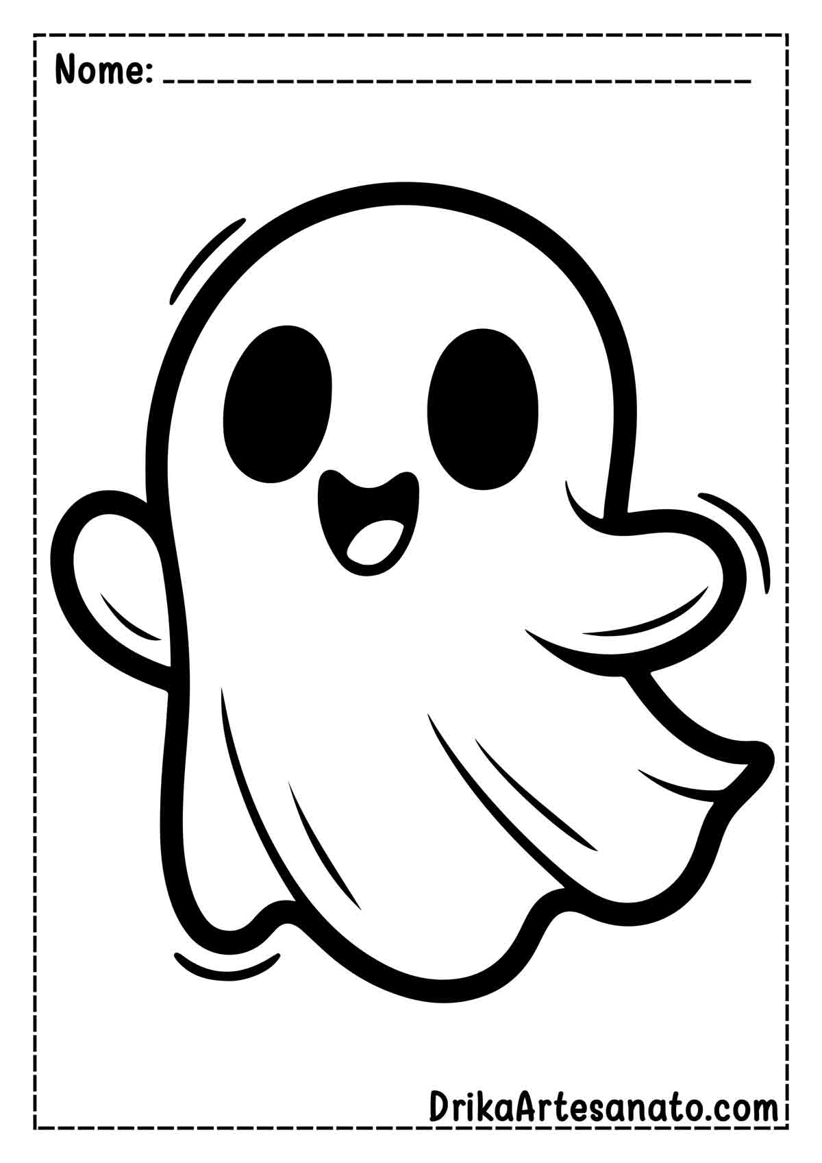 Desenho de Fantasma Infantil para Colorir