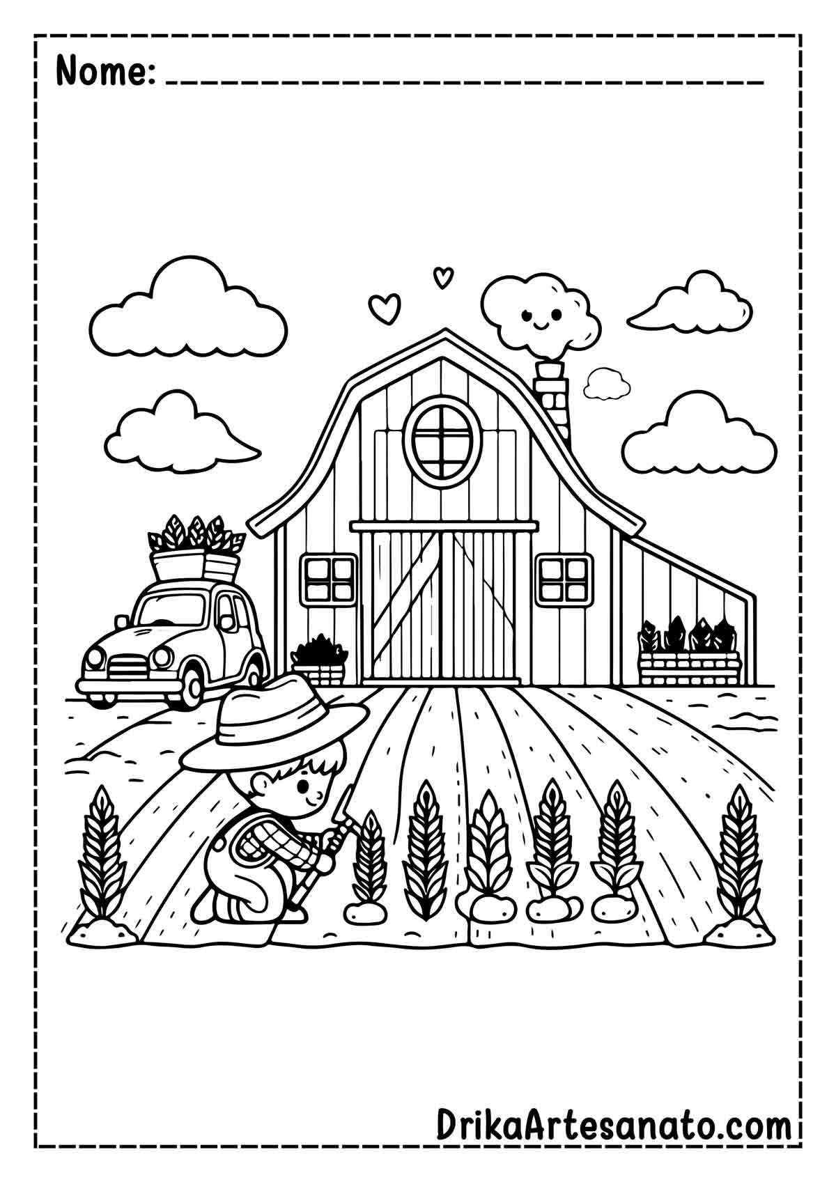 Desenho de Fazenda para Colorir e Imprimir