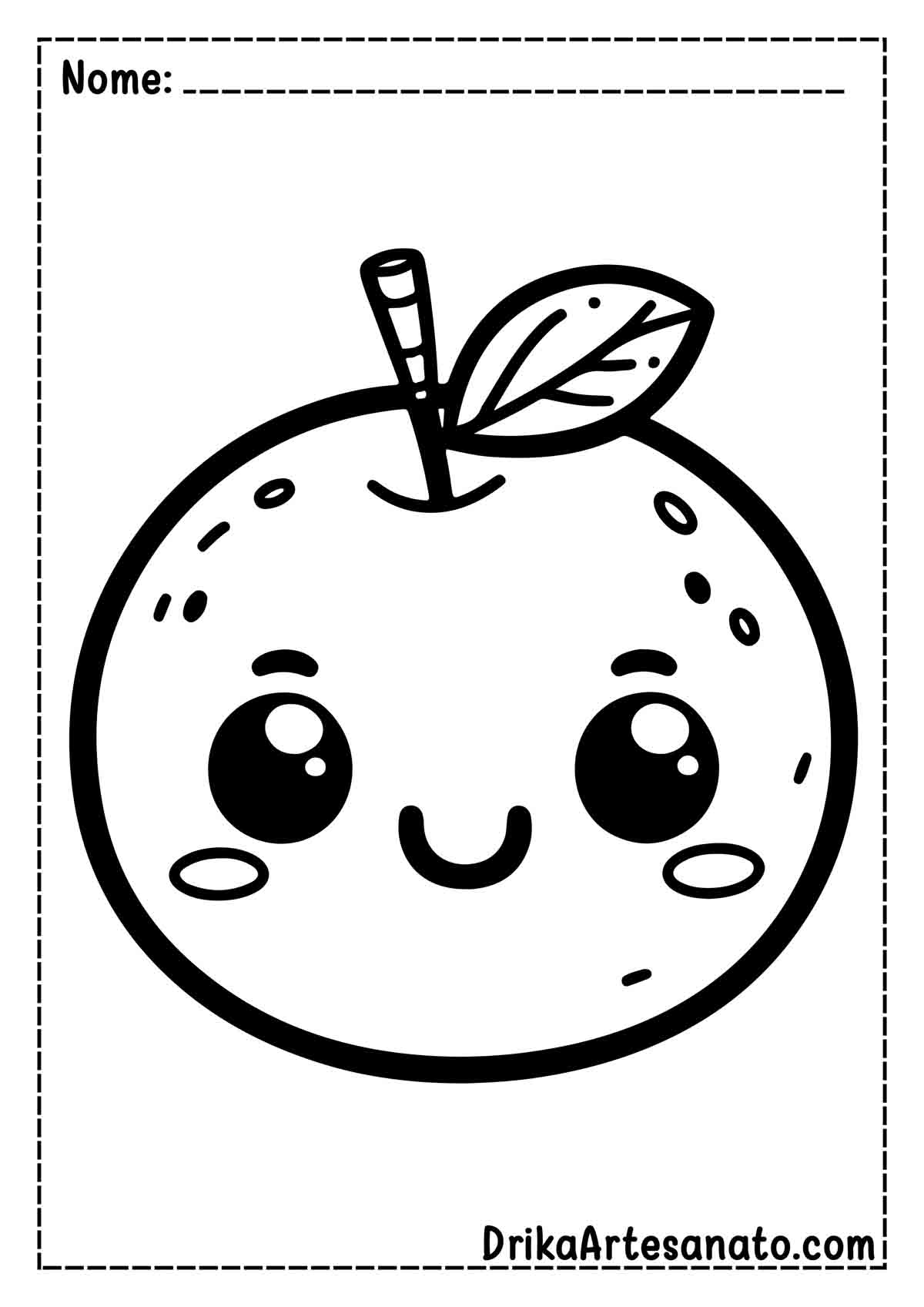 Desenho de Laranja para Colorir