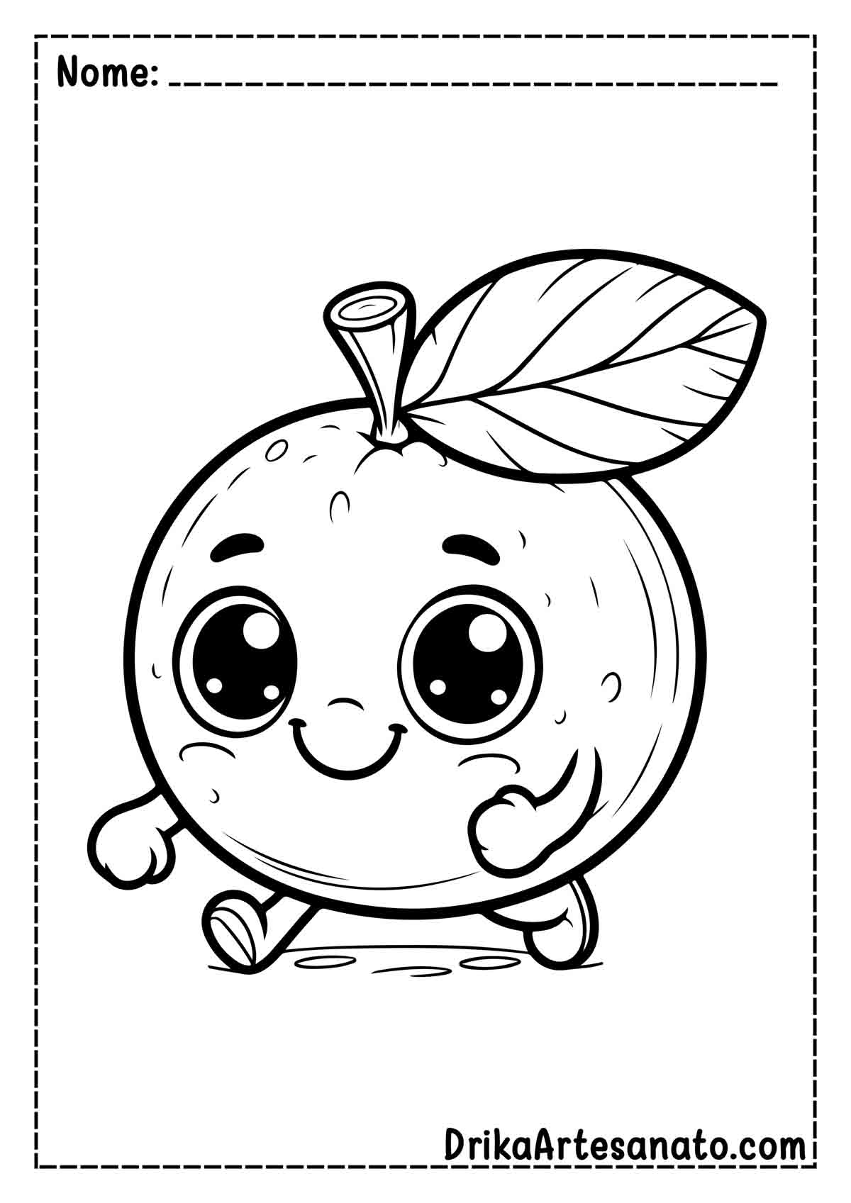 Desenho de Laranja Infantil para Colorir