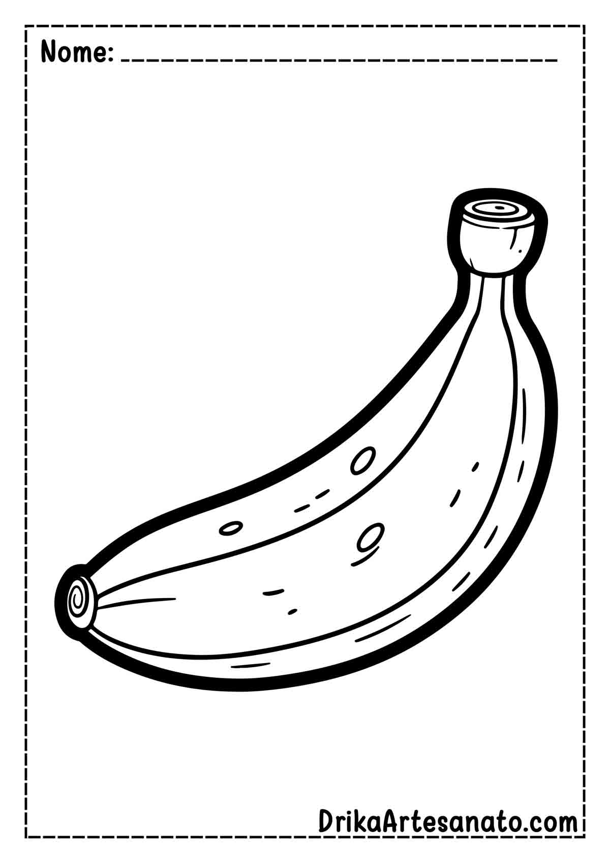 Desenho de Banana Infantil para Imprimir e Colorir