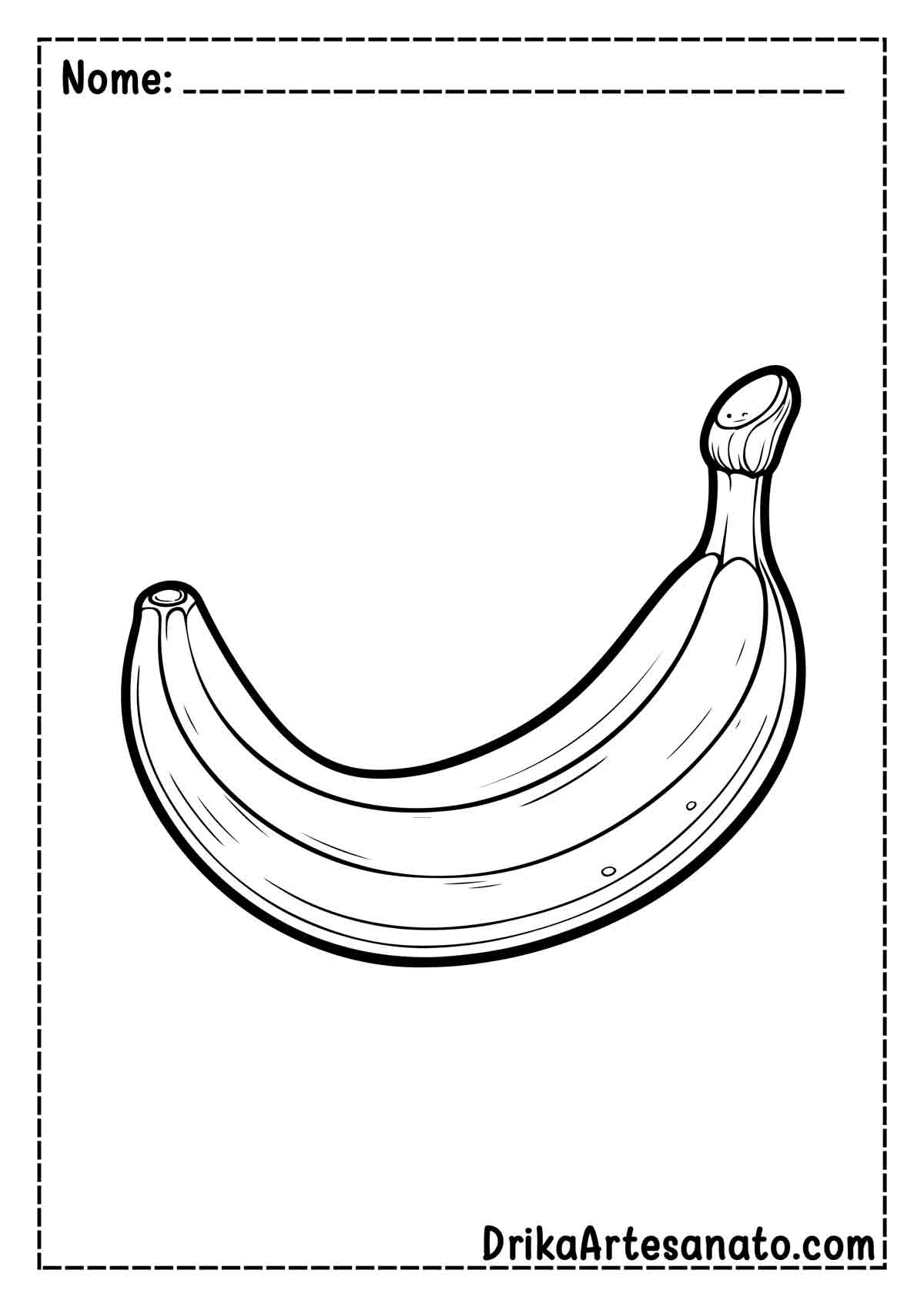 Desenho de Banana para Pintar