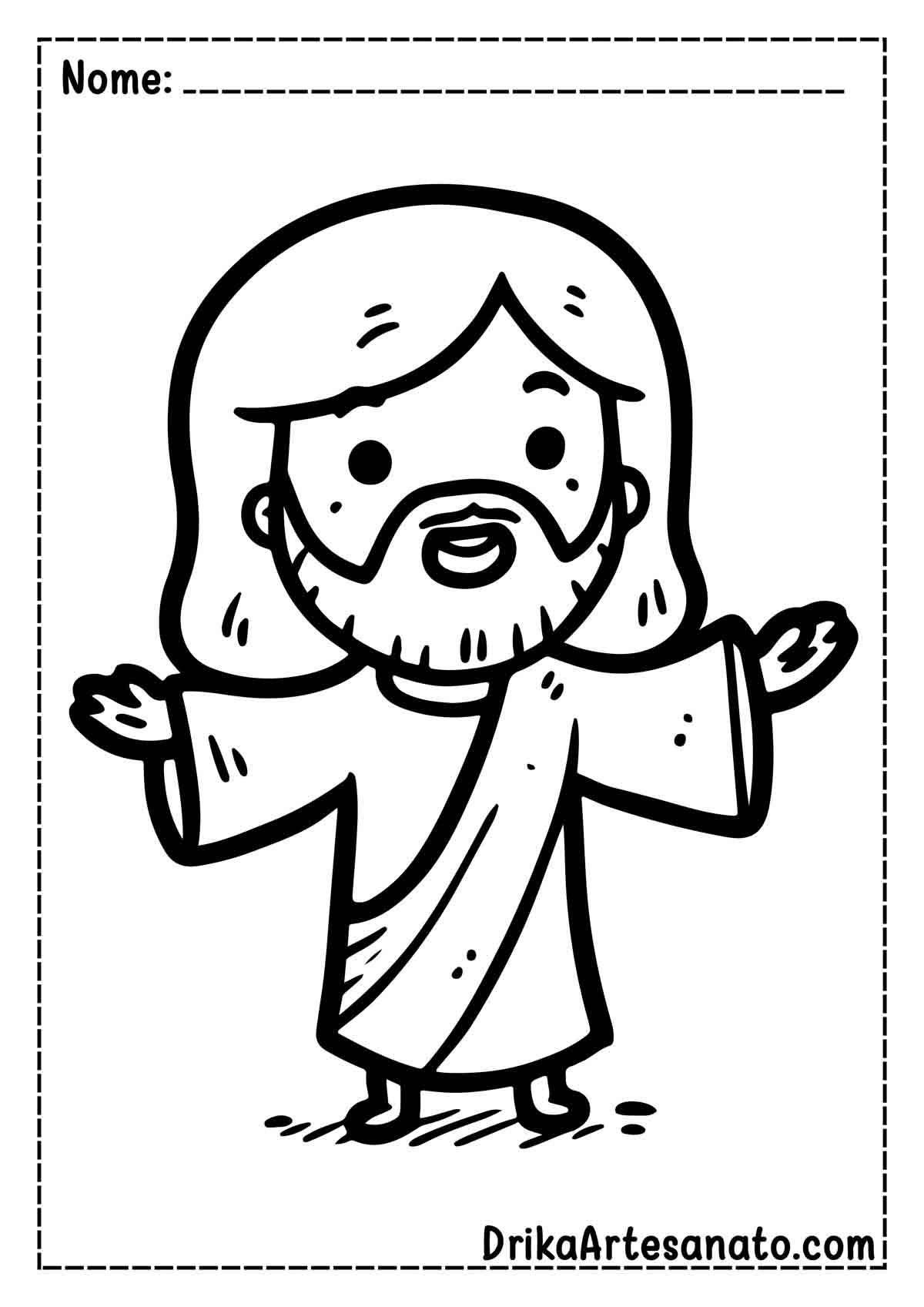 Desenho de Jesus Cristo Infantil para Imprimir