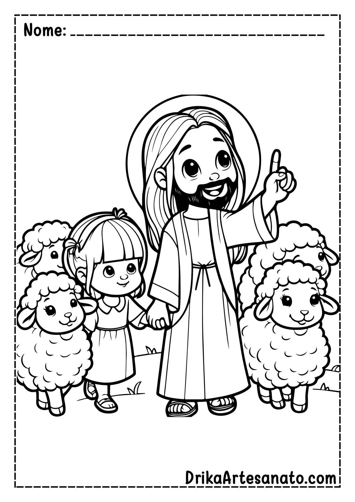 Desenho de Jesus para Imprimir