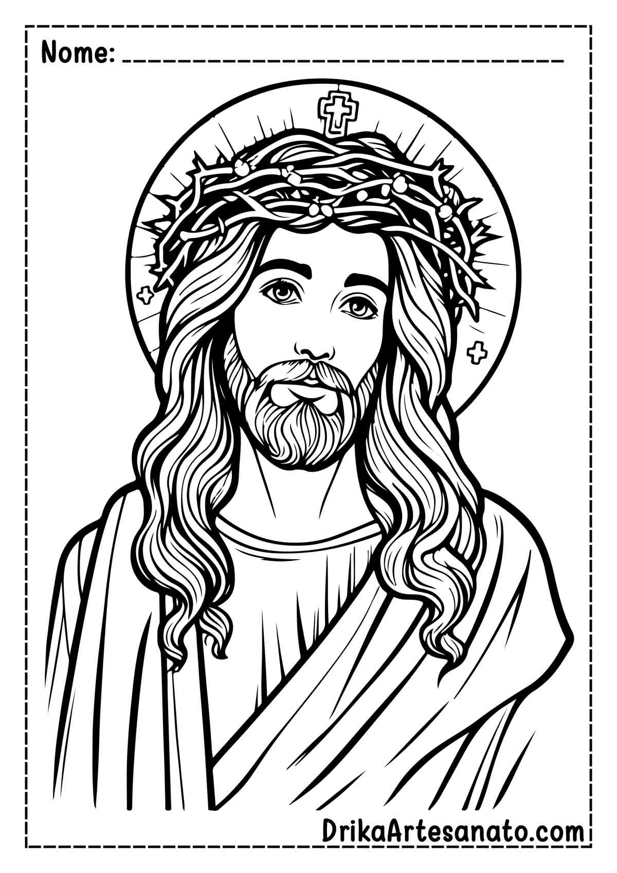 Desenho de Jesus para Colorir e Imprimir