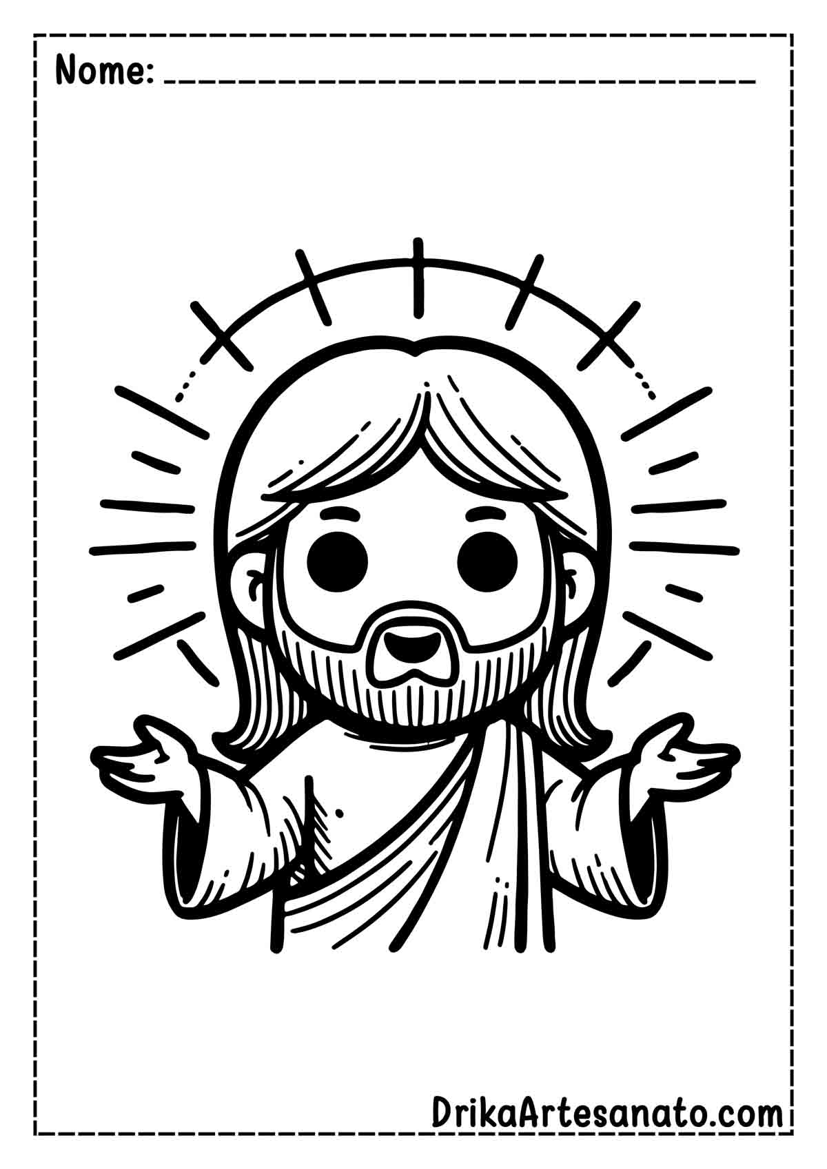 Desenho de Jesus Infantil para Imprimir