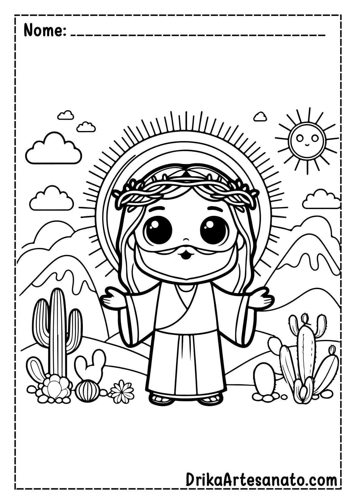 Desenho de Jesus para Pintar