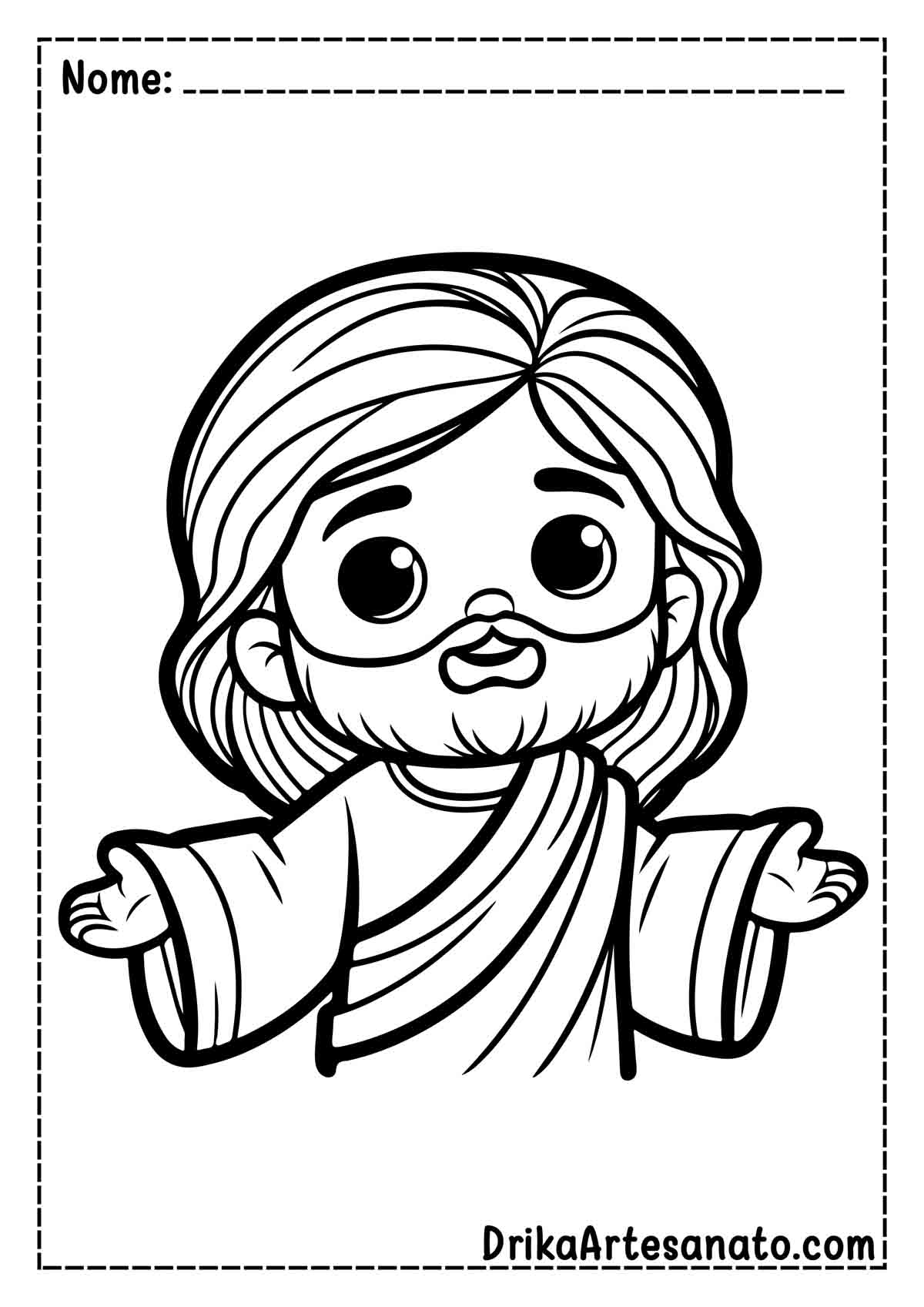 Desenho de Jesus Simples para Imprimir