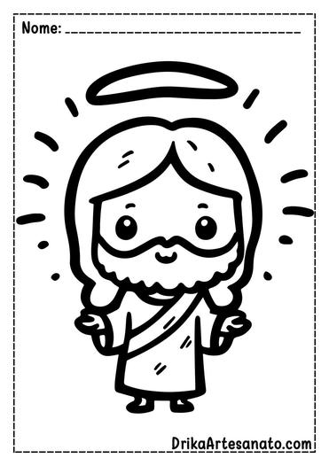 desenho para colorir de jesus