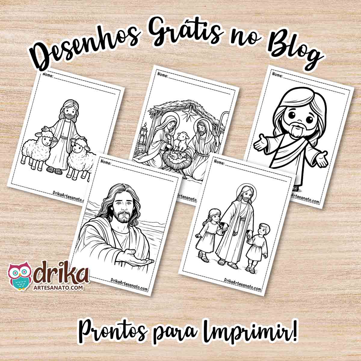 Desenhos de Jesus para Colorir Grátis em PDF