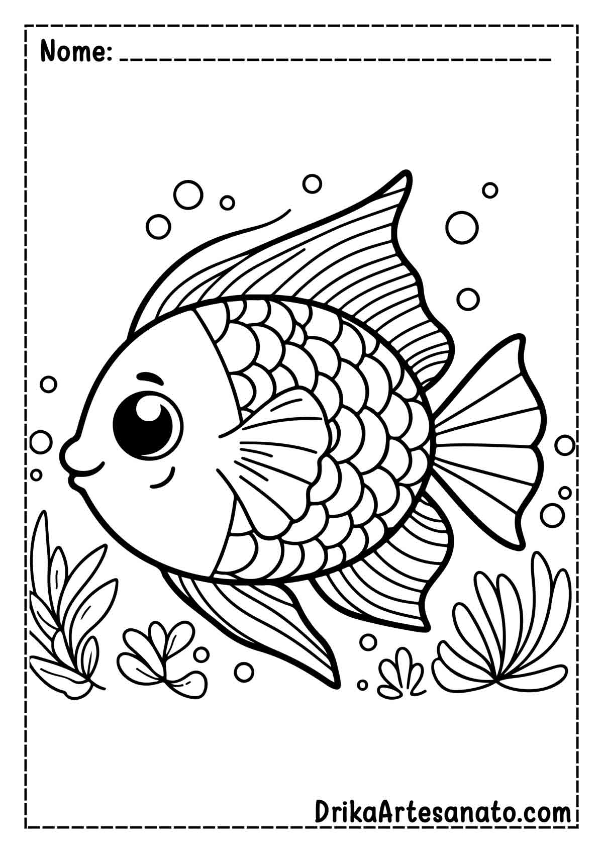 Desenho de Peixe para Colorir