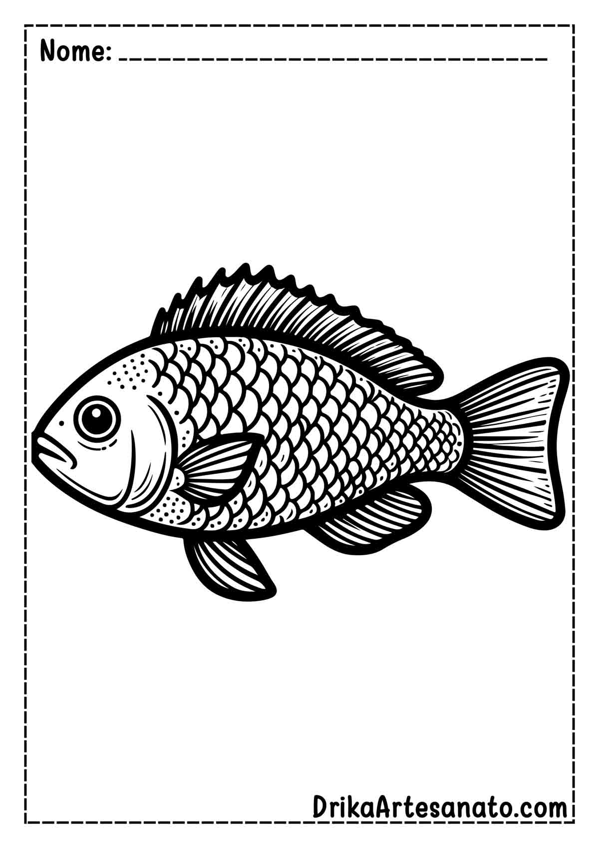 Desenho de Peixe para Colorir