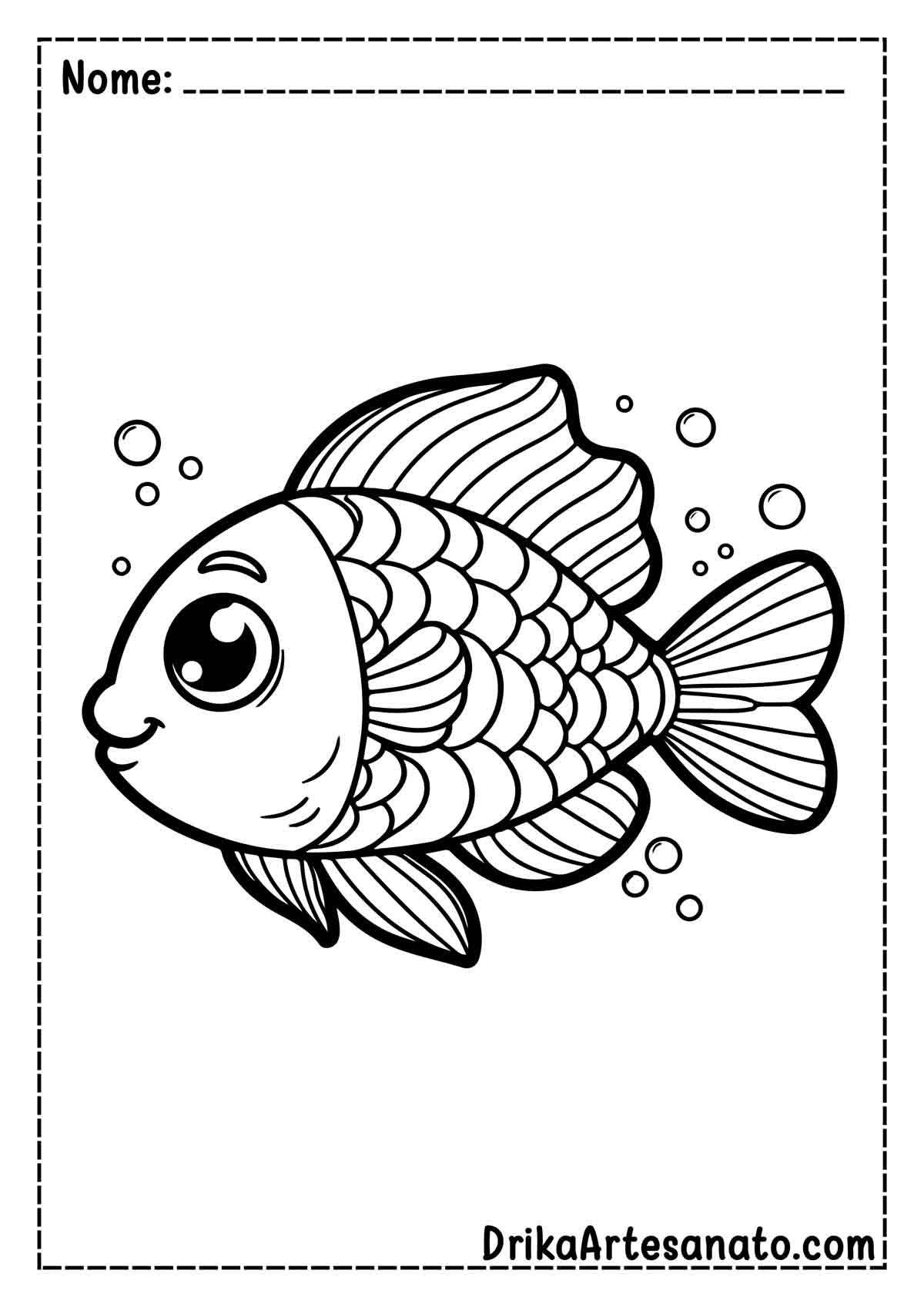 Desenho de Peixe para Colorir