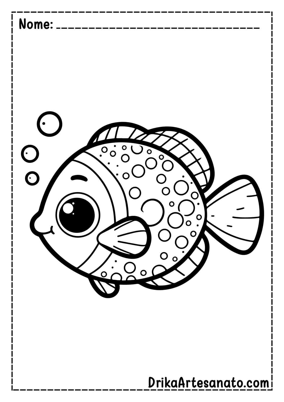 Desenho de Peixe para Colorir