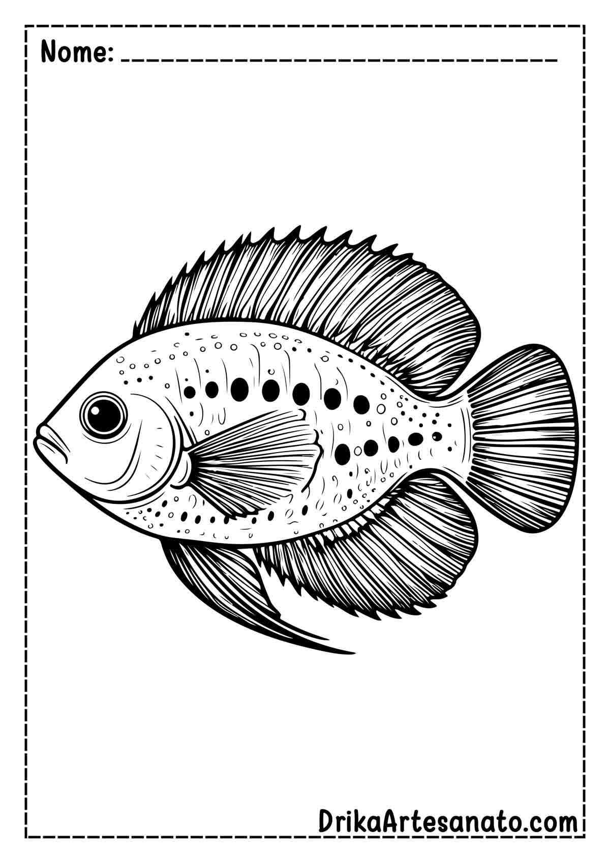 Desenho de Peixe para Colorir