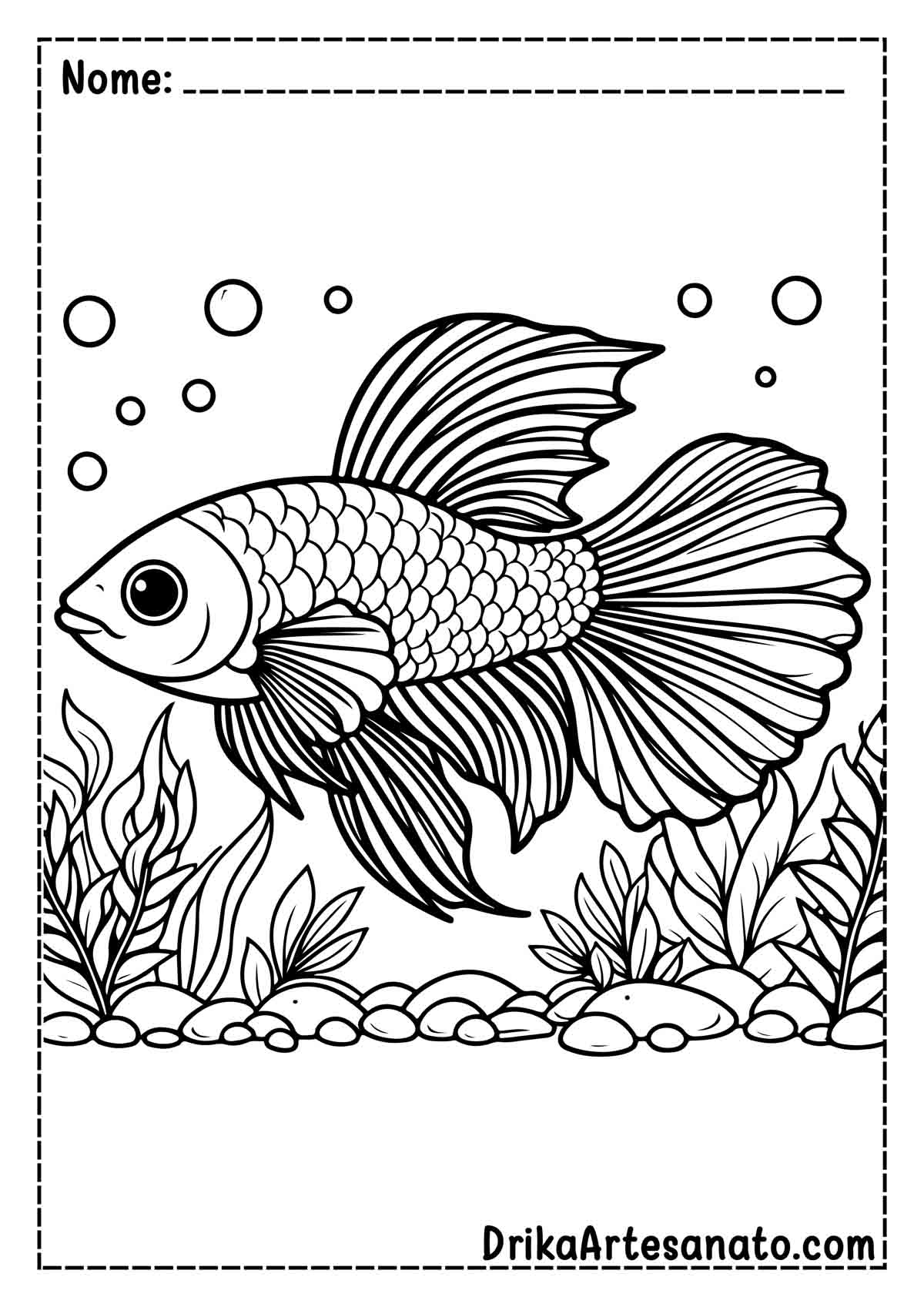 Desenho de Peixe para Imprimir