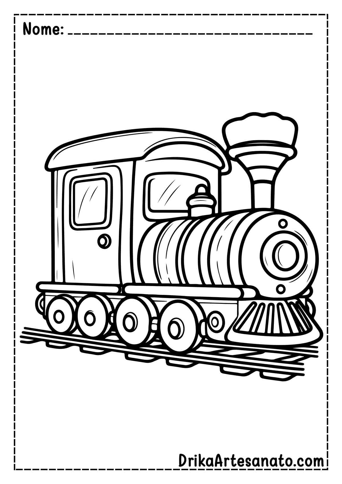 Desenho de Trem para Colorir