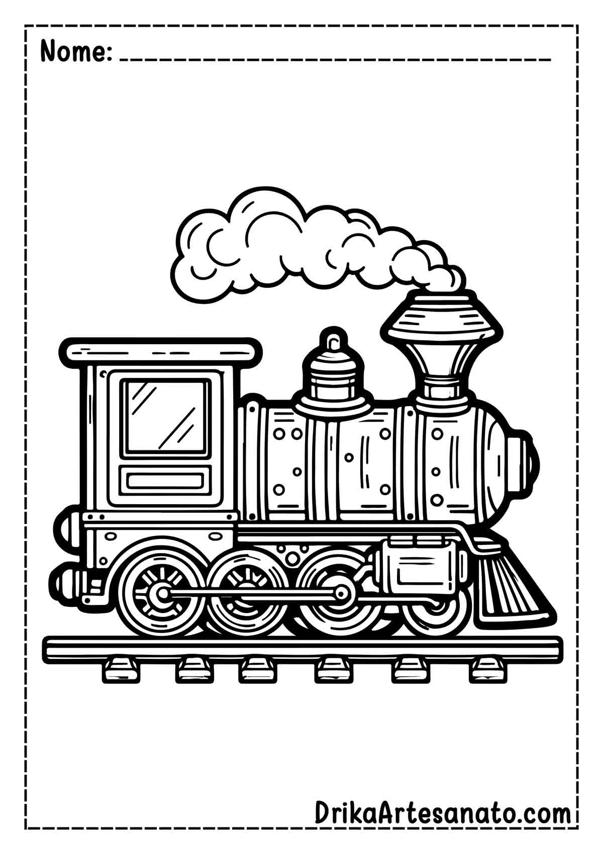 Desenho de Trem para Colorir