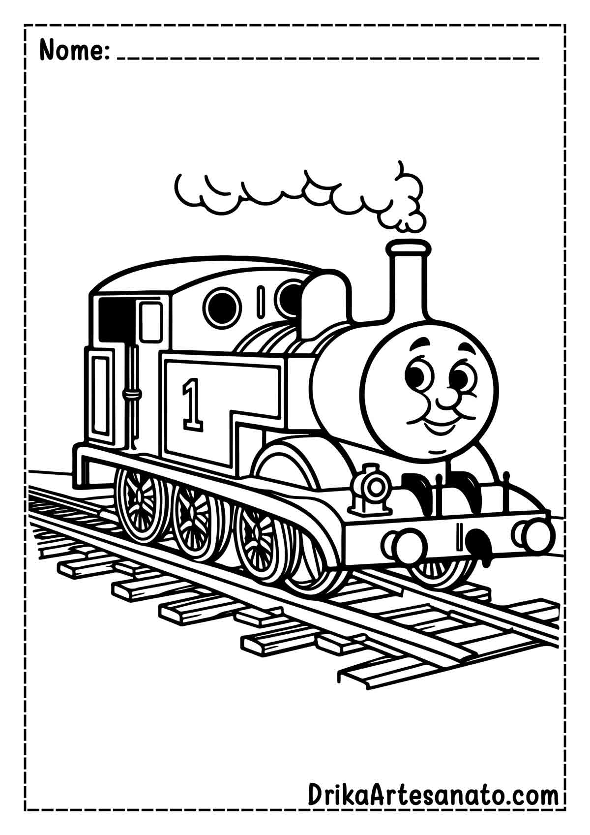 Desenho de Trem Thomas para Colorir