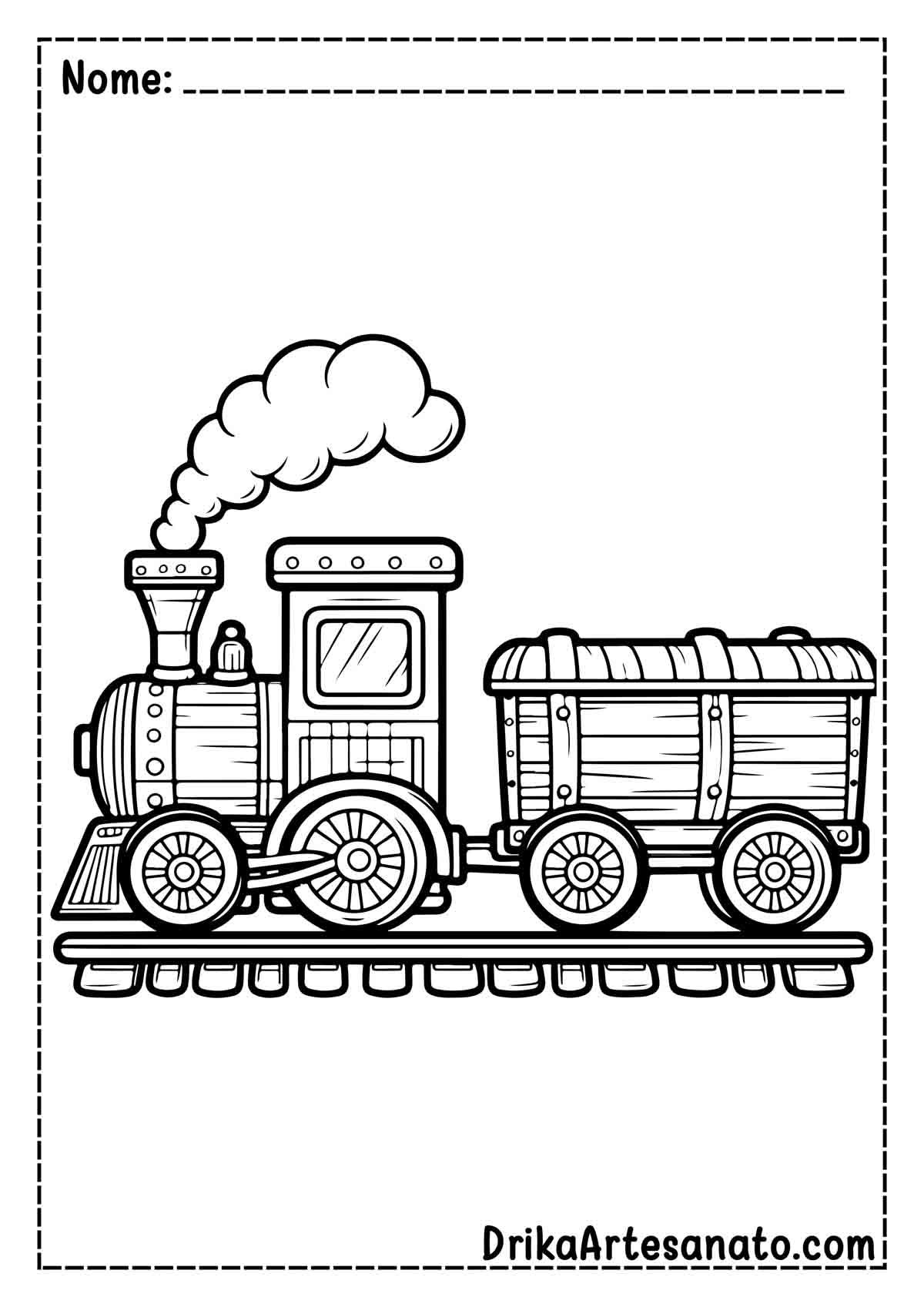 Desenho de Trem para Colorir