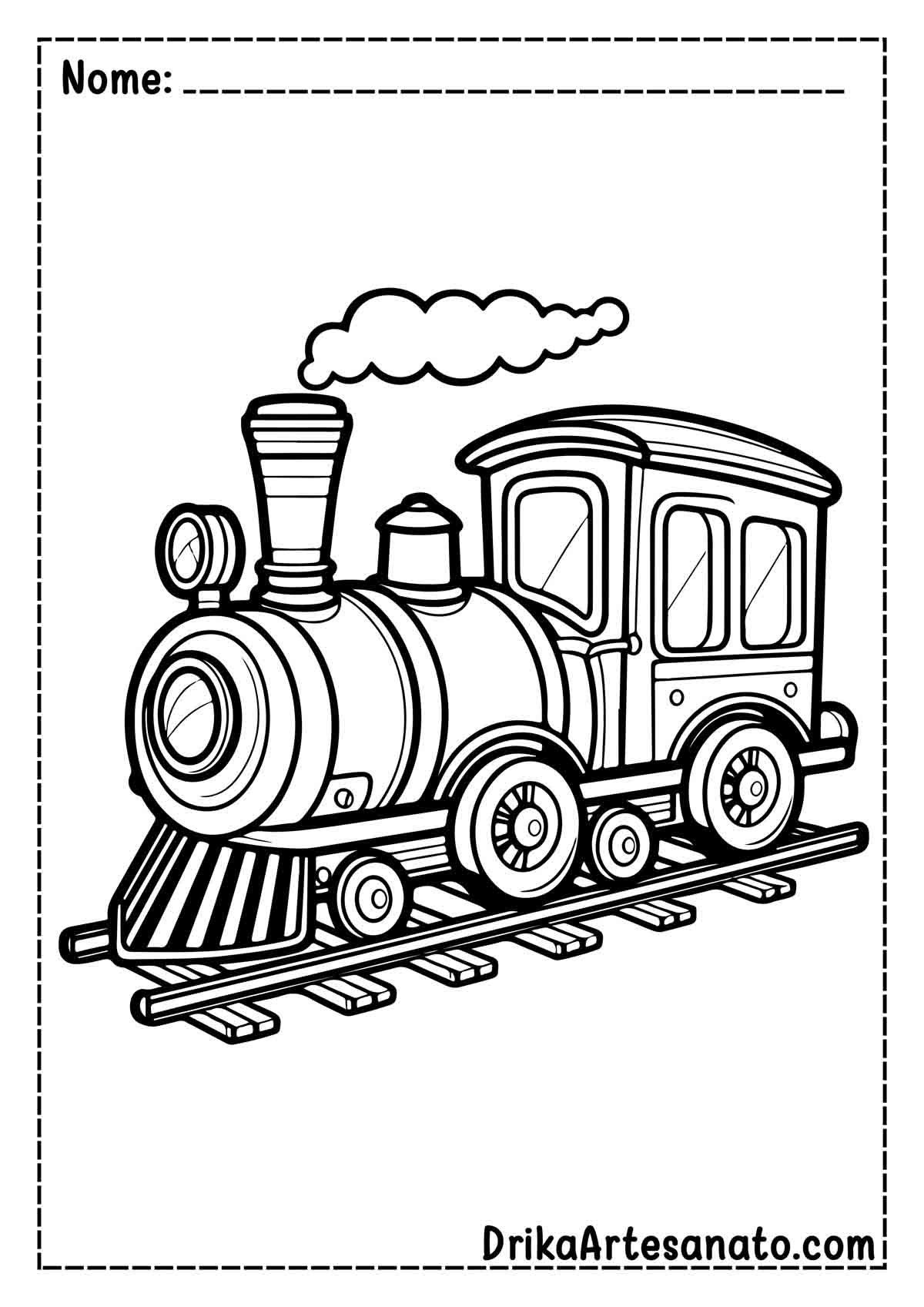 Desenho de Trem para Imprimir