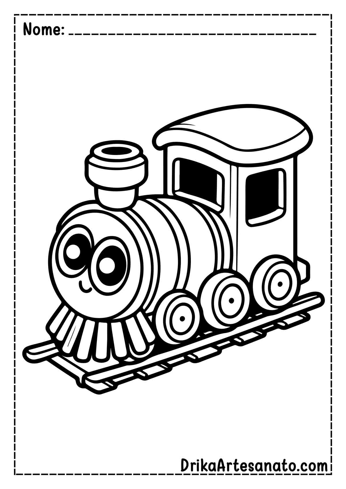 Desenho de Trem Infantil para Imprimir