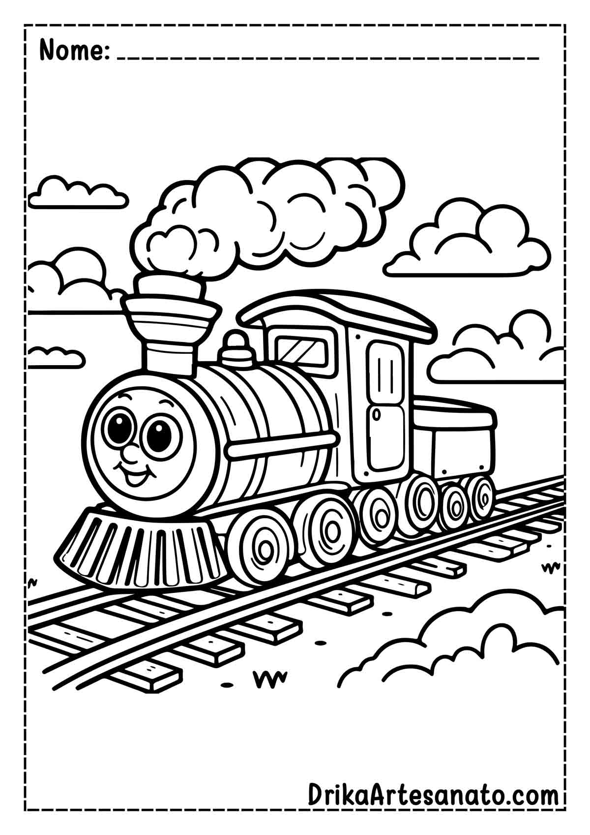 Desenho de Trem para Imprimir