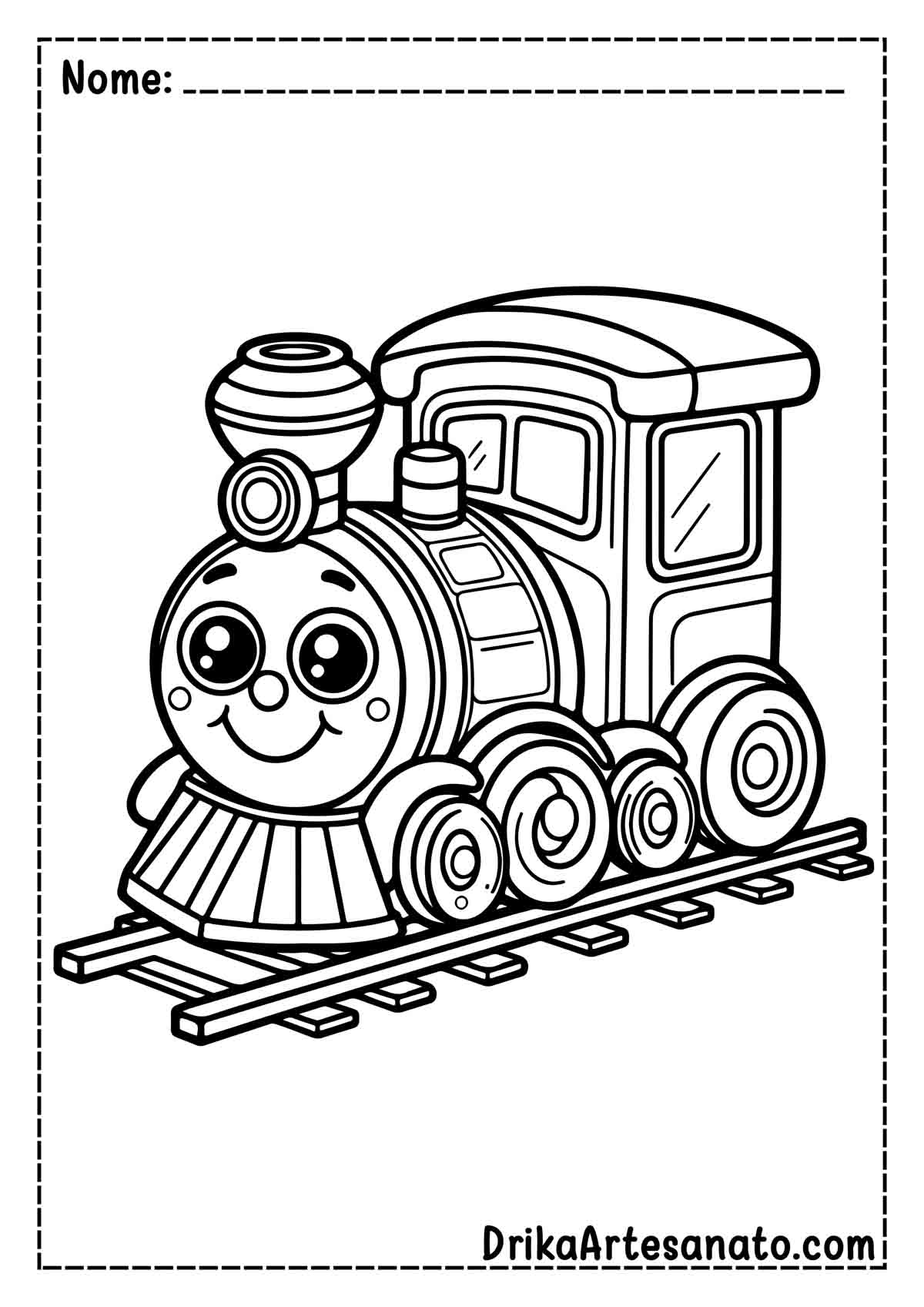 Desenho de Trem para Imprimir