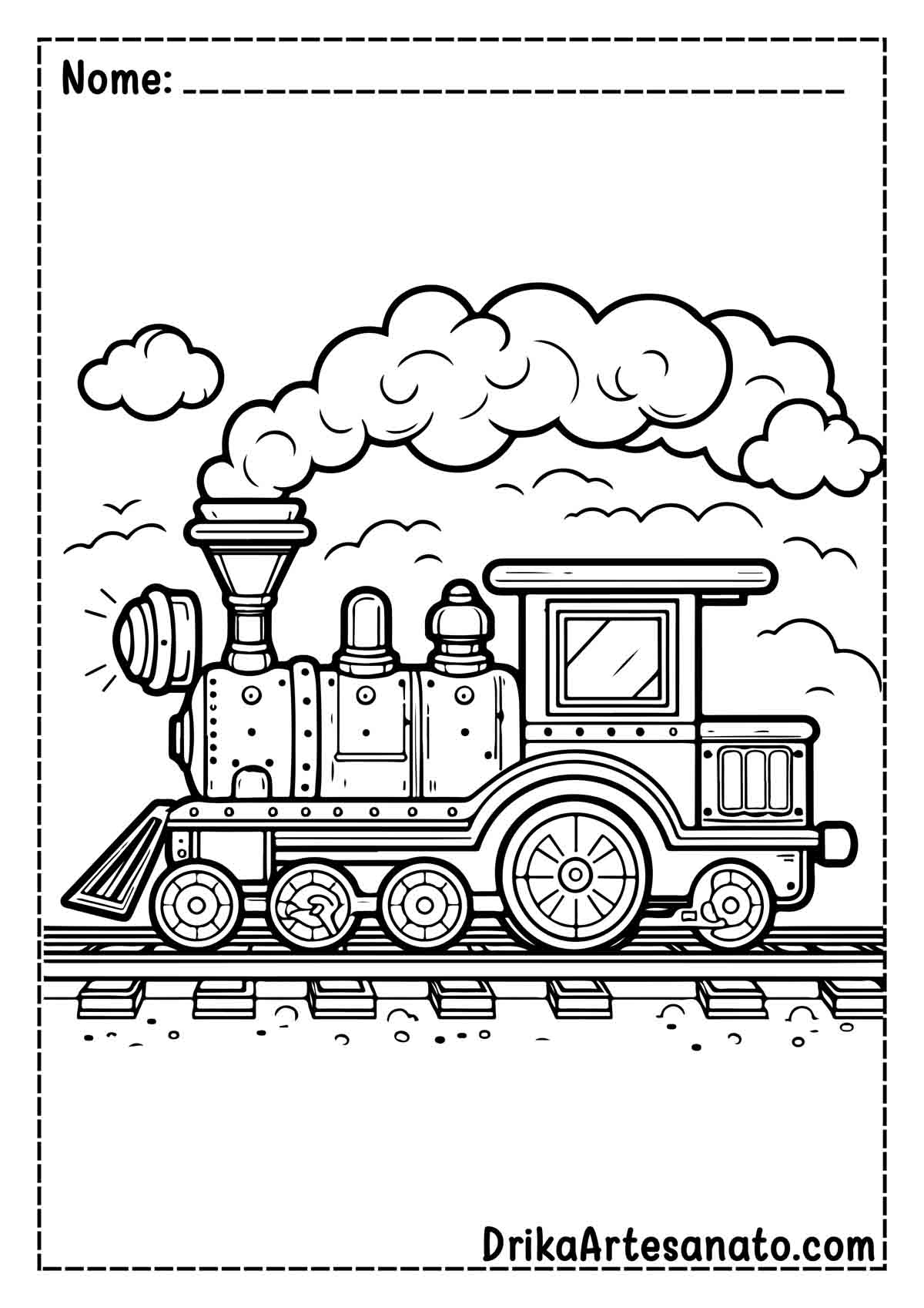 Desenho de Trem para Colorir